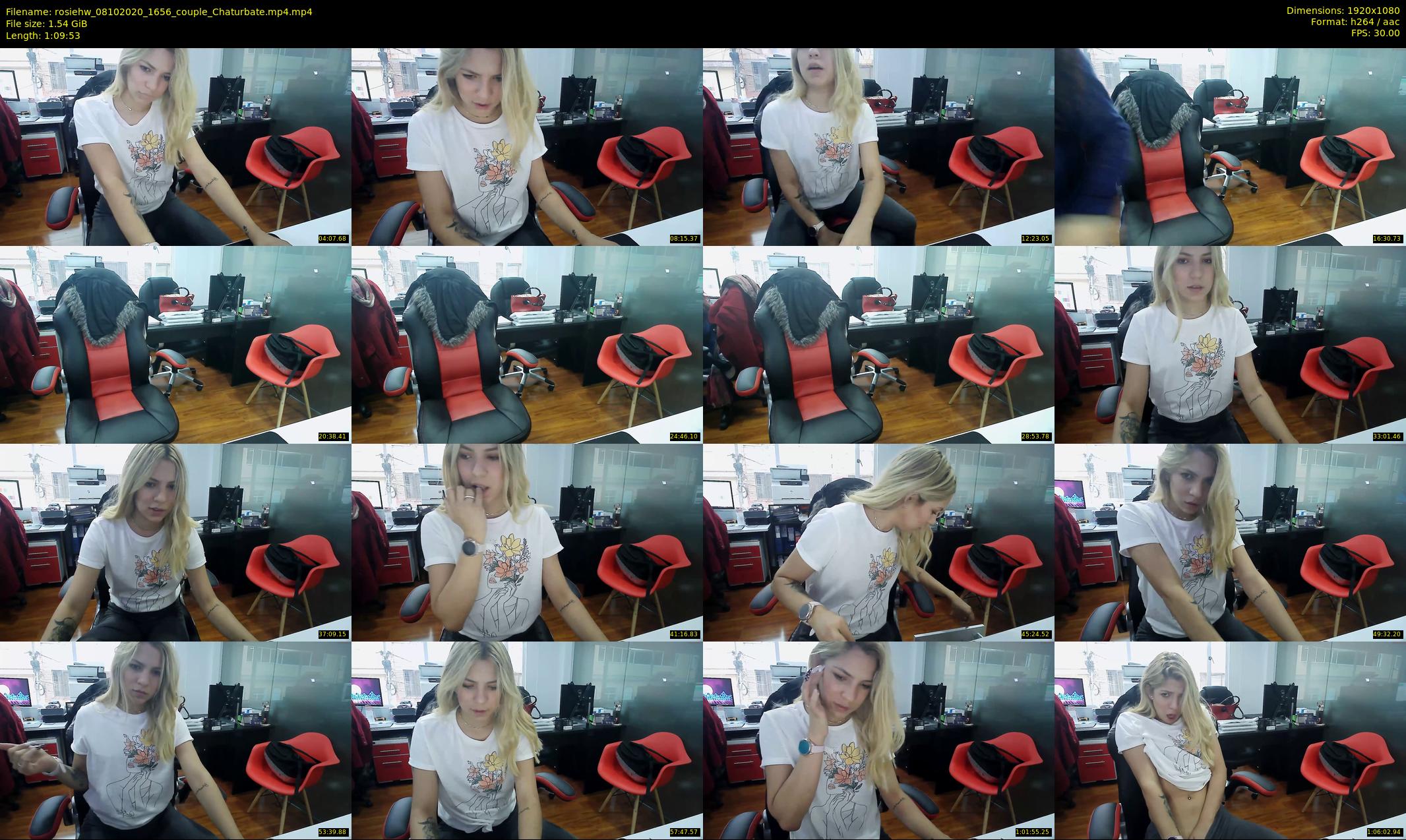 rosiehw — 70 minute Chaturbate couple cam show recording, 1080p, Oct 8, 2020