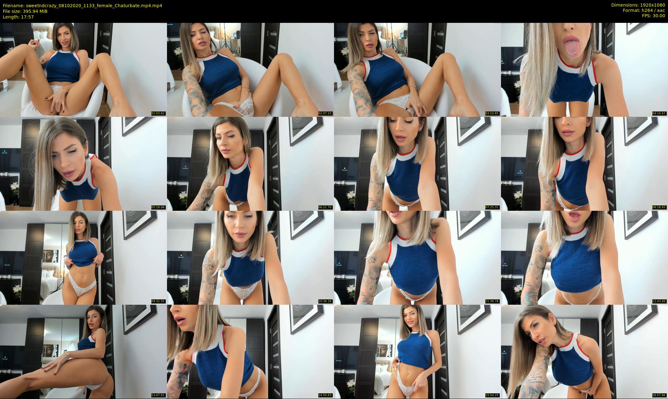 sweetndcrazy — 18 minute Chaturbate female cam show recording, 1080p, Oct 8, 2020