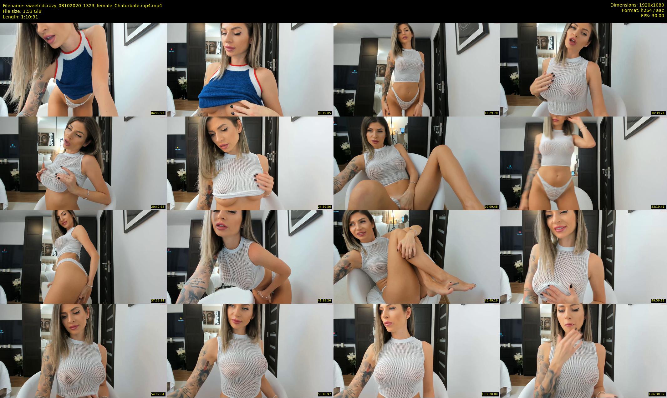 sweetndcrazy — 71 minute Chaturbate female cam show recording, 1080p, Oct 8, 2020
