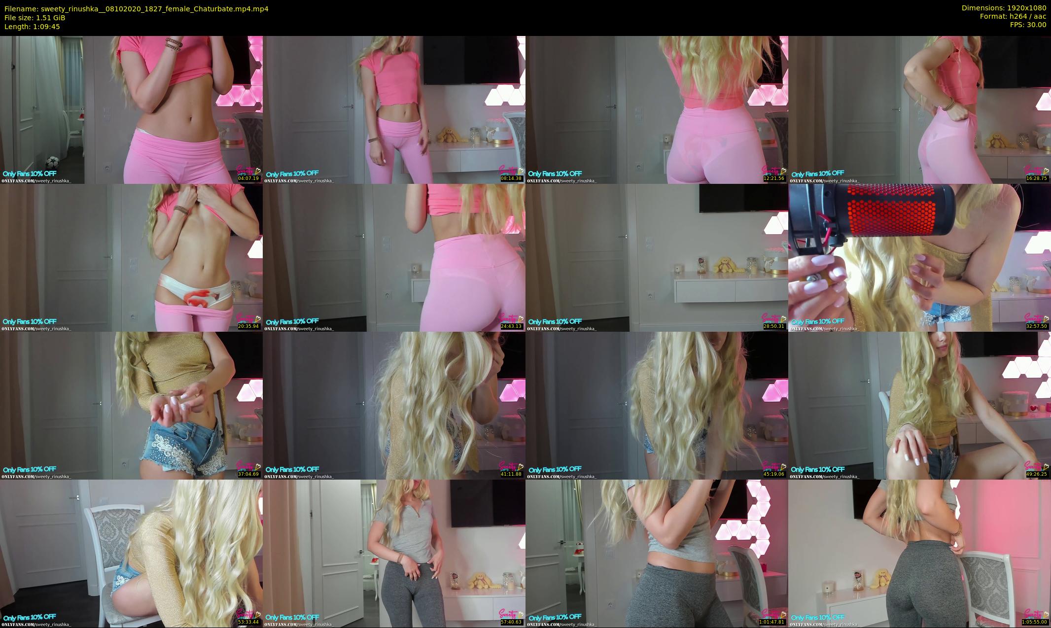 sweety_rinushka_ — 70 minute Chaturbate female cam show recording, 1080p, Oct 8, 2020