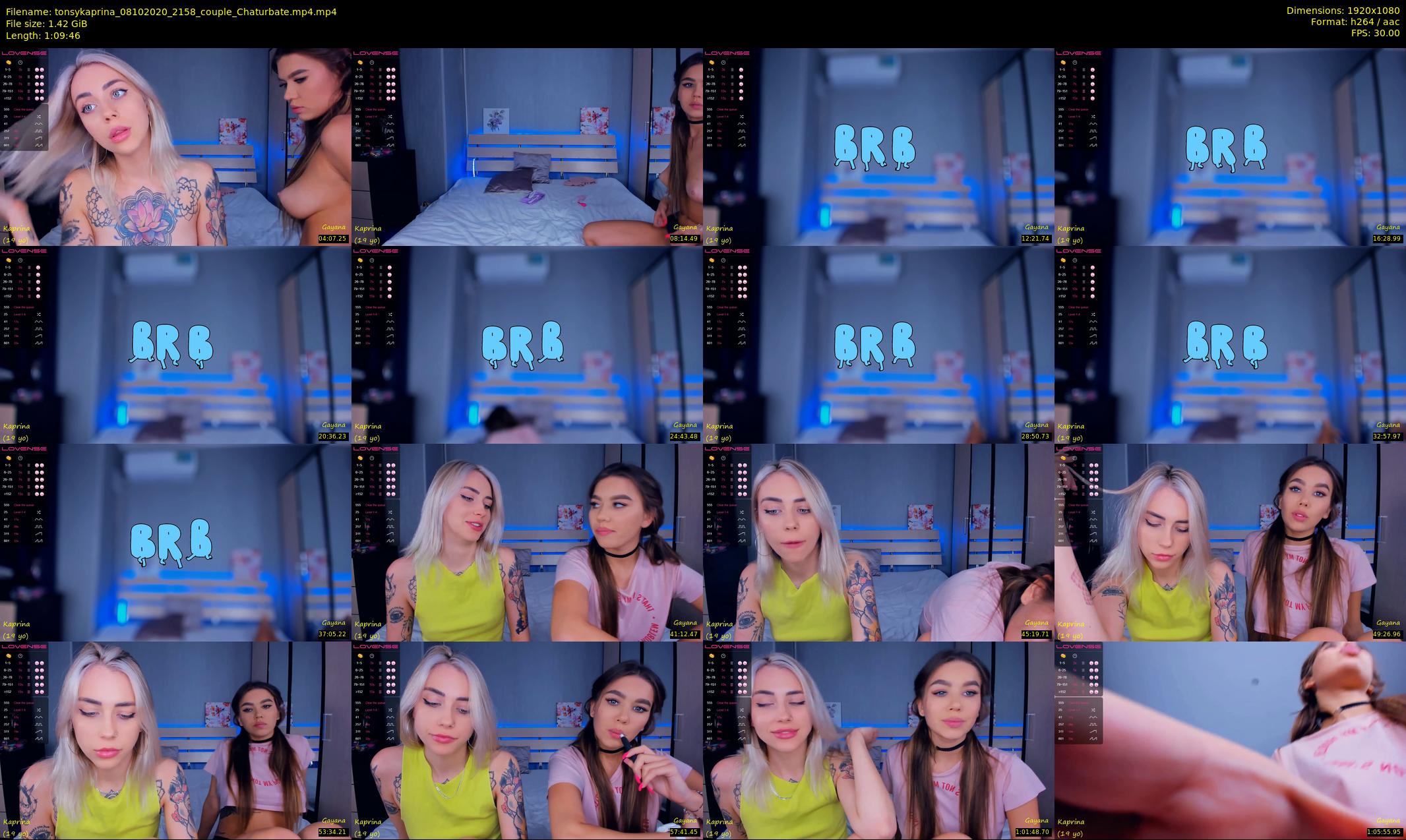 tonsykaprina — 70 minute Chaturbate couple cam show recording, 1080p, Oct 8, 2020