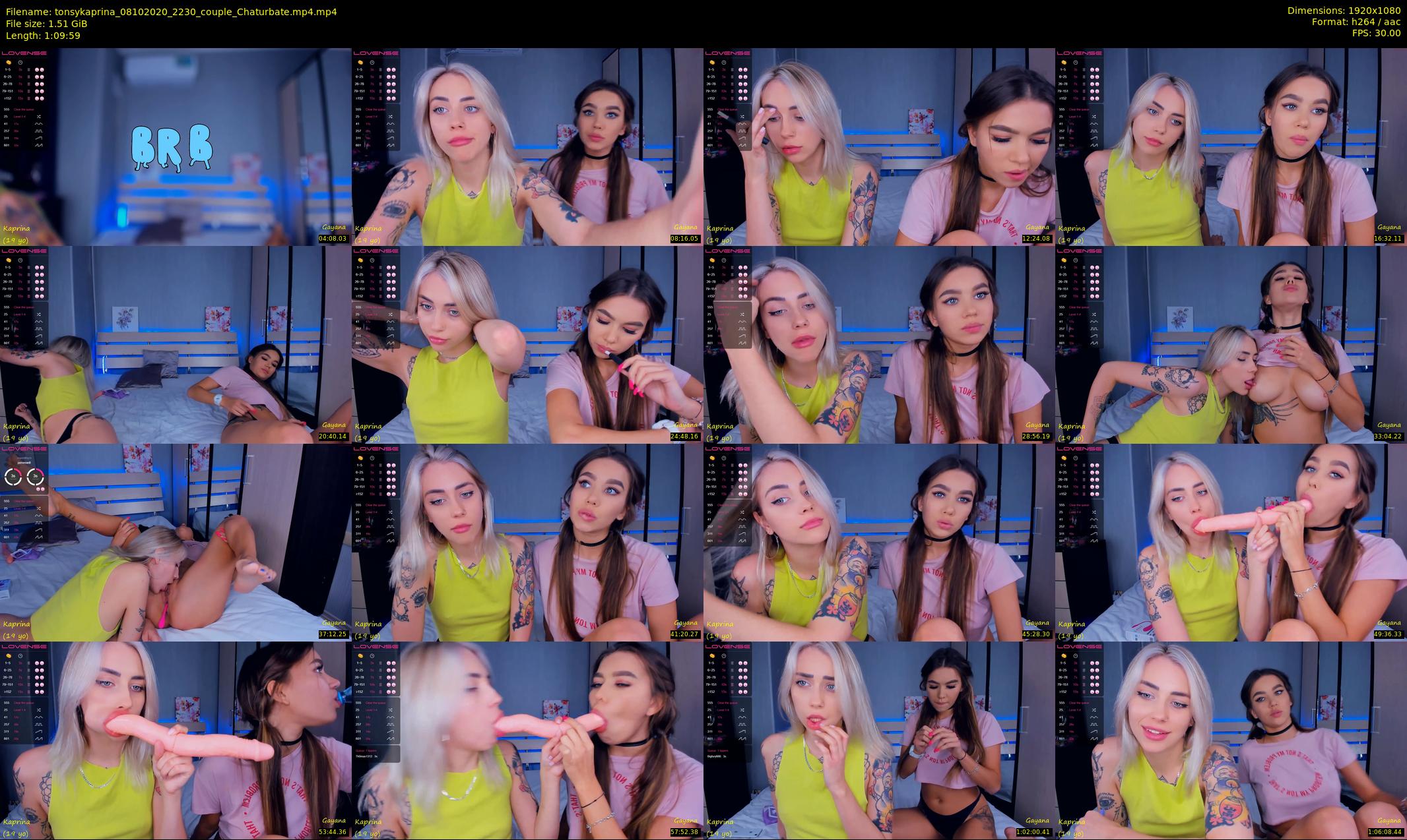 tonsykaprina — 70 minute Chaturbate couple cam show recording, 1080p, Oct 8, 2020