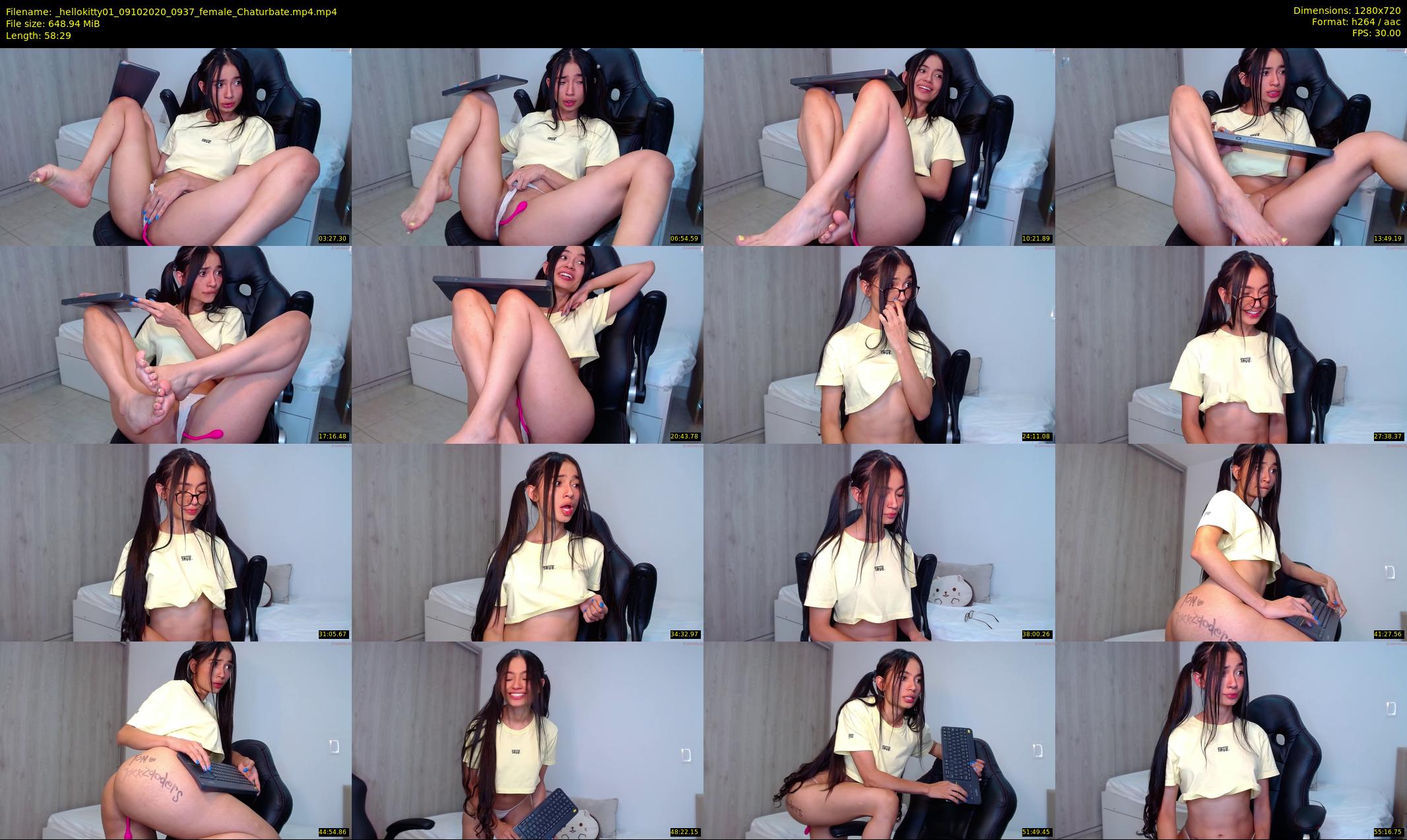 _hellokitty01 — 59 minute Chaturbate female cam show recording, 720p, Oct 9, 2020