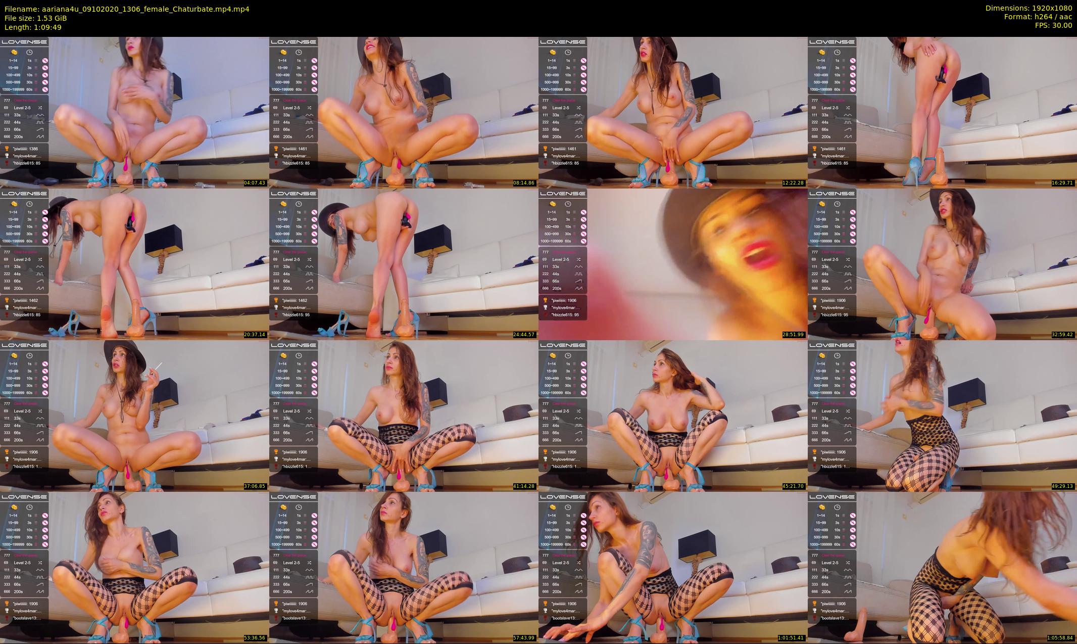 aariana4u — 70 minute Chaturbate female cam show recording, 1080p, Oct 9, 2020