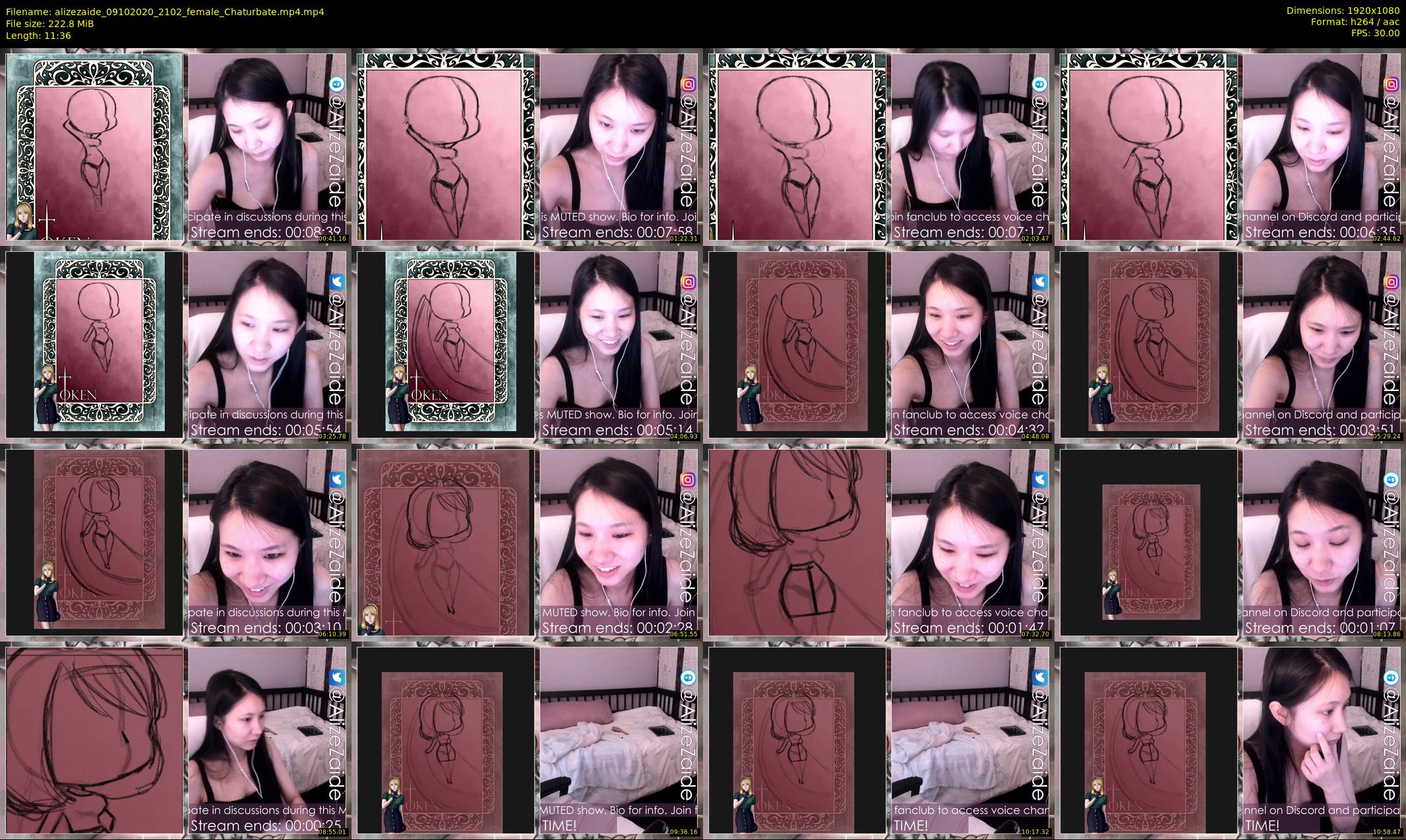 alizezaide — 12 minute Chaturbate female cam show recording, 1080p, Oct 9, 2020