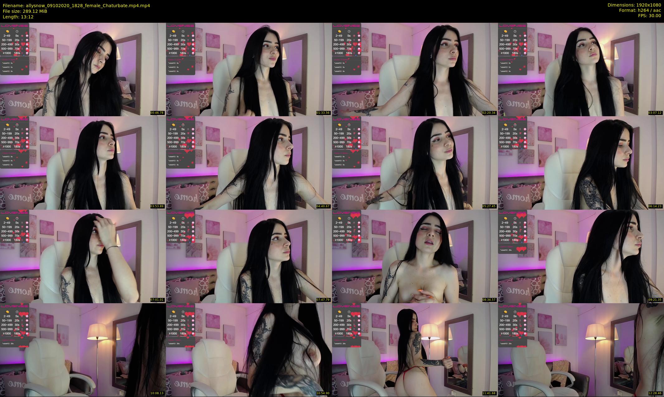 allysnow — 14 minute Chaturbate female cam show recording, 1080p, Oct 9, 2020