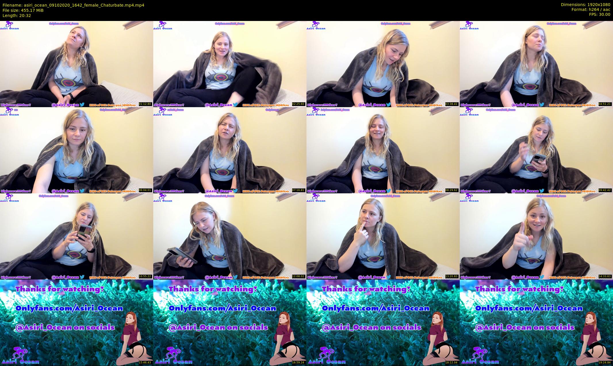 asiri_ocean — 21 minute Chaturbate female cam show recording, 1080p, Oct 9, 2020