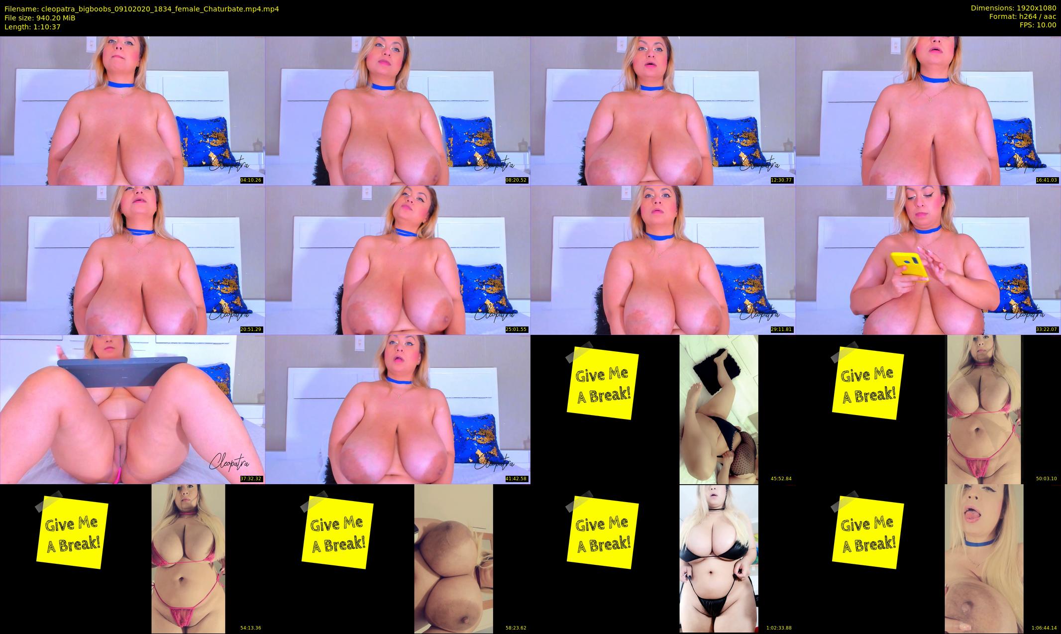 cleopatra_bigboobs — 71 minute Chaturbate female cam show recording, 1080p, Oct 9, 2020