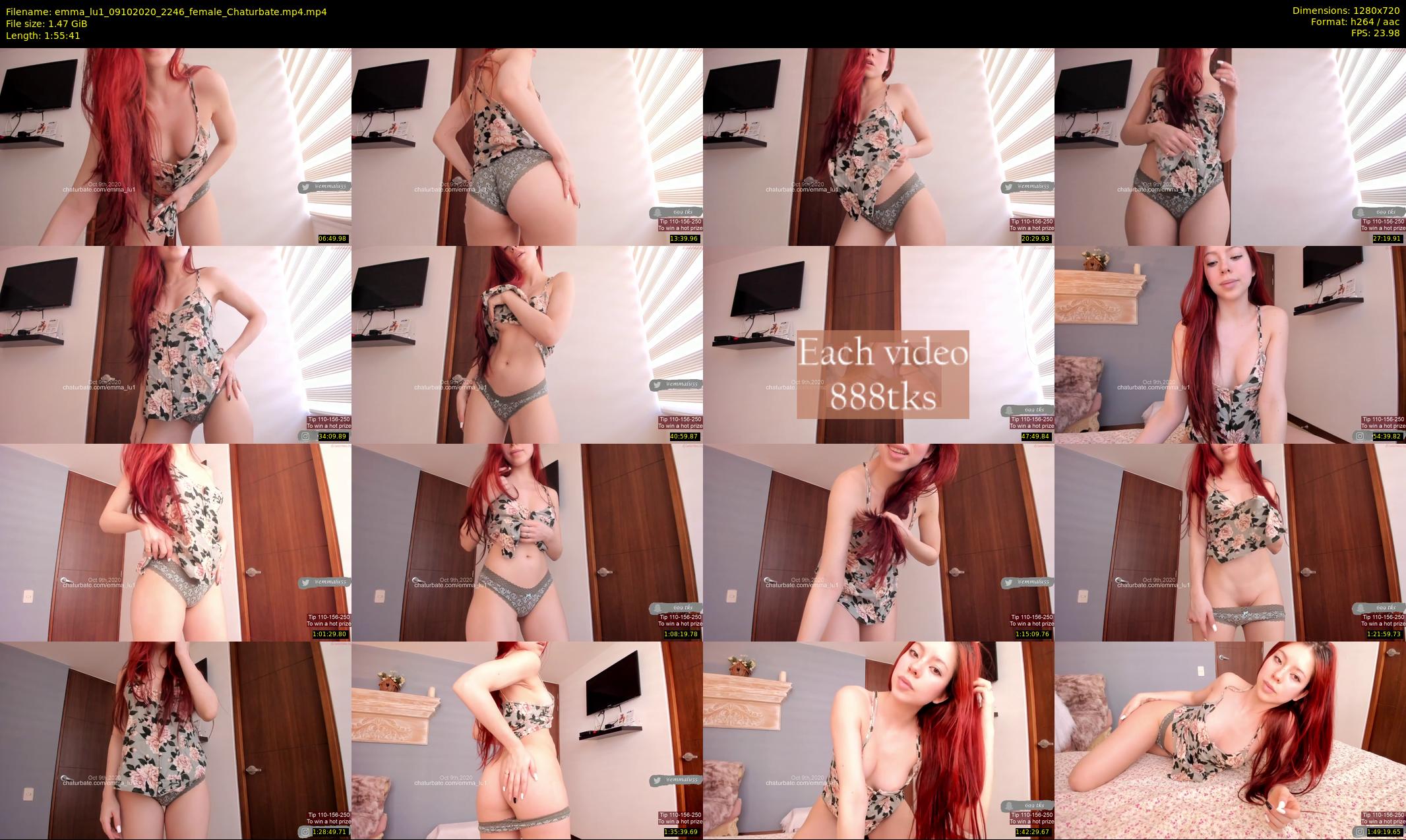 emma_lu1 — 116 minute Chaturbate female cam show recording, 720p, Oct 9, 2020