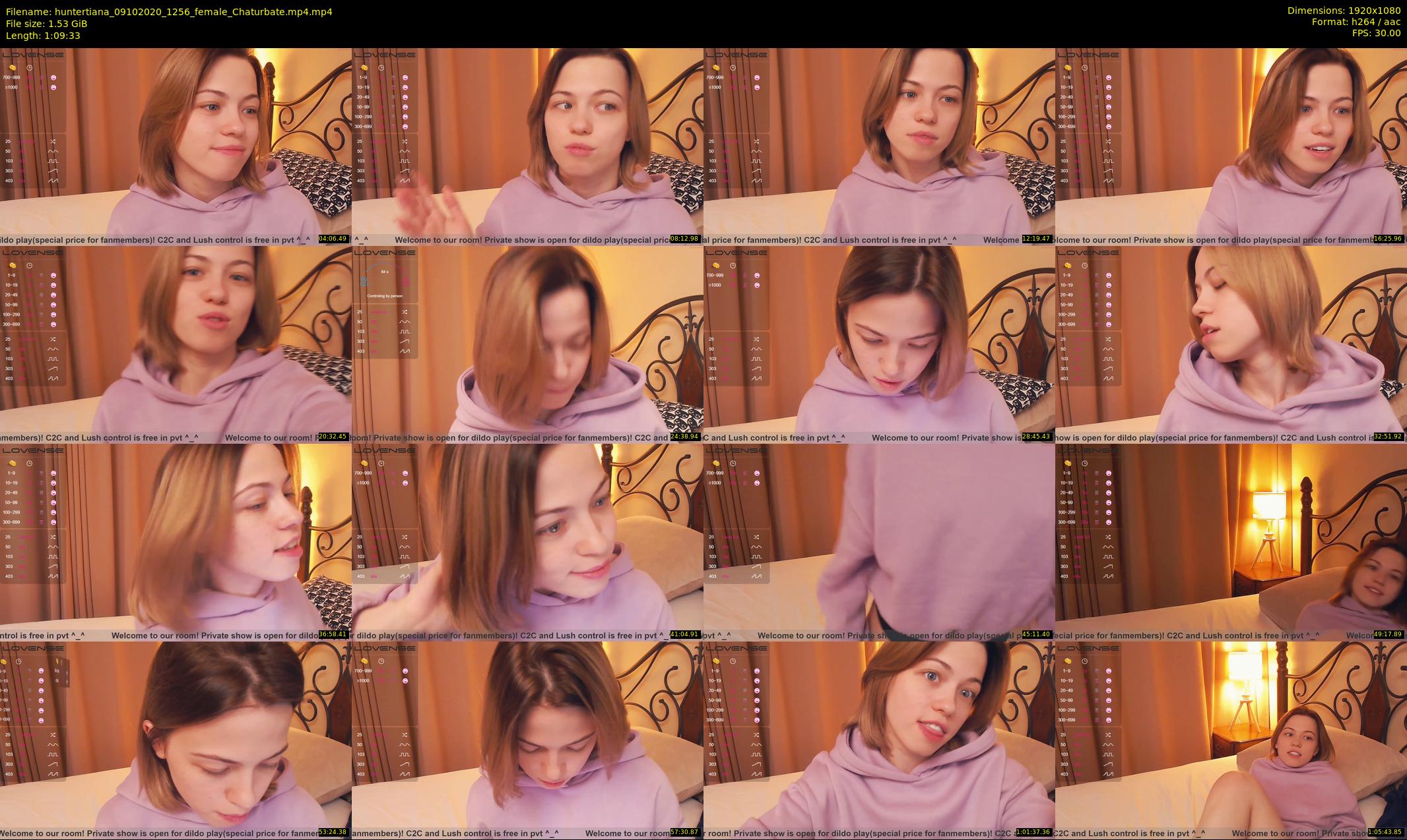 huntertiana — 70 minute Chaturbate female cam show recording, 1080p, Oct 9, 2020
