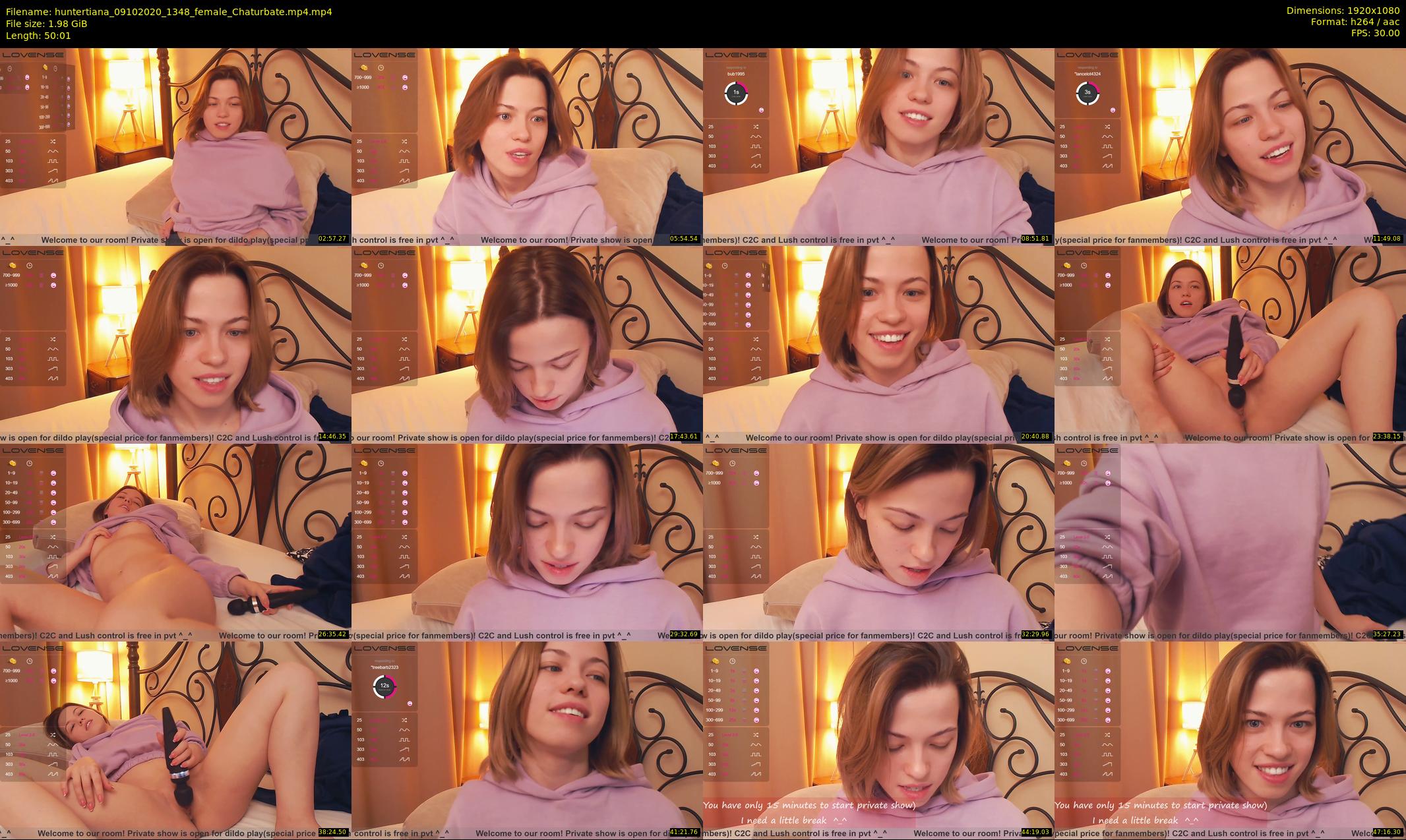 huntertiana — 51 minute Chaturbate female cam show recording, 1080p, Oct 9, 2020