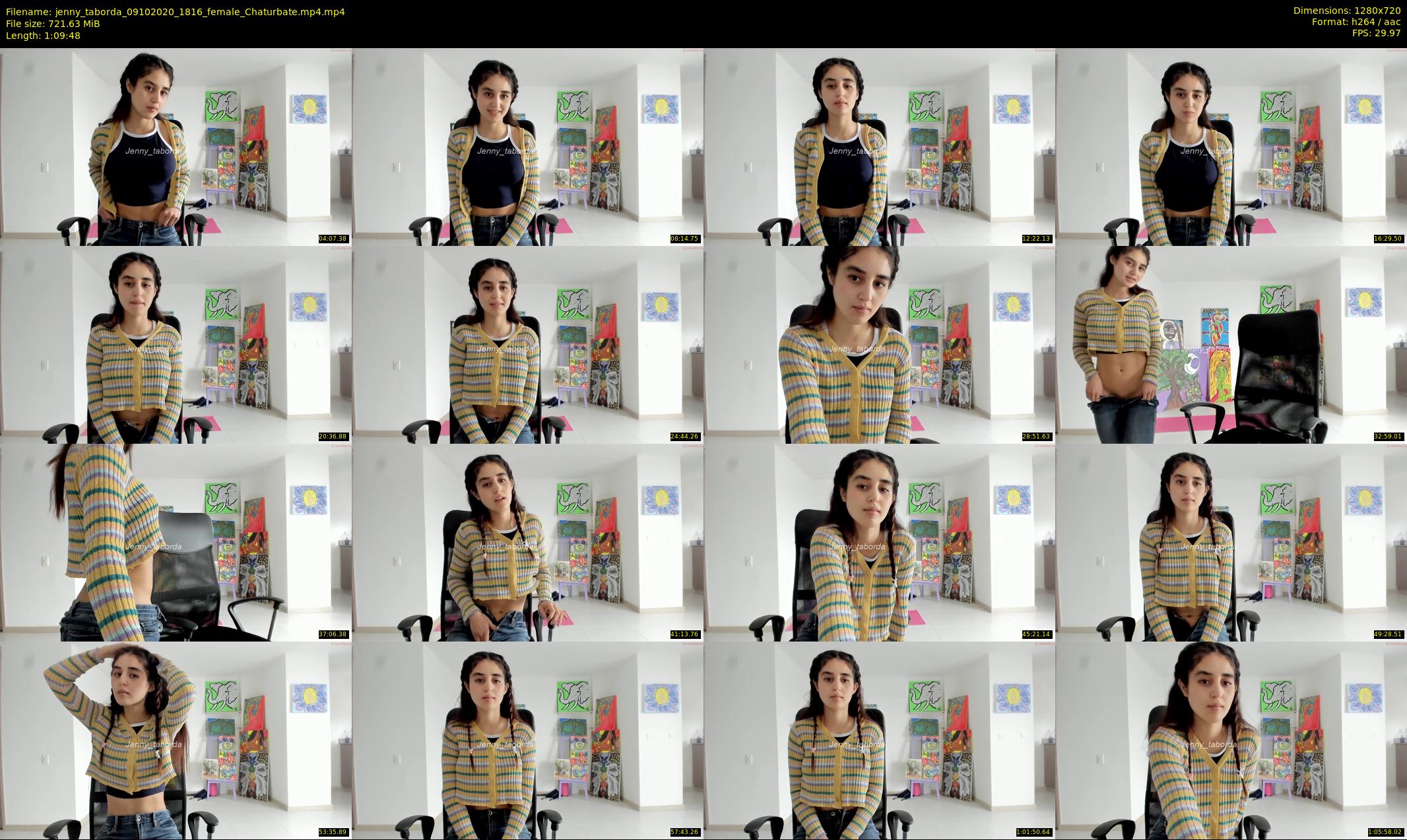 jenny_taborda — 70 minute Chaturbate female cam show recording, 720p, Oct 9, 2020