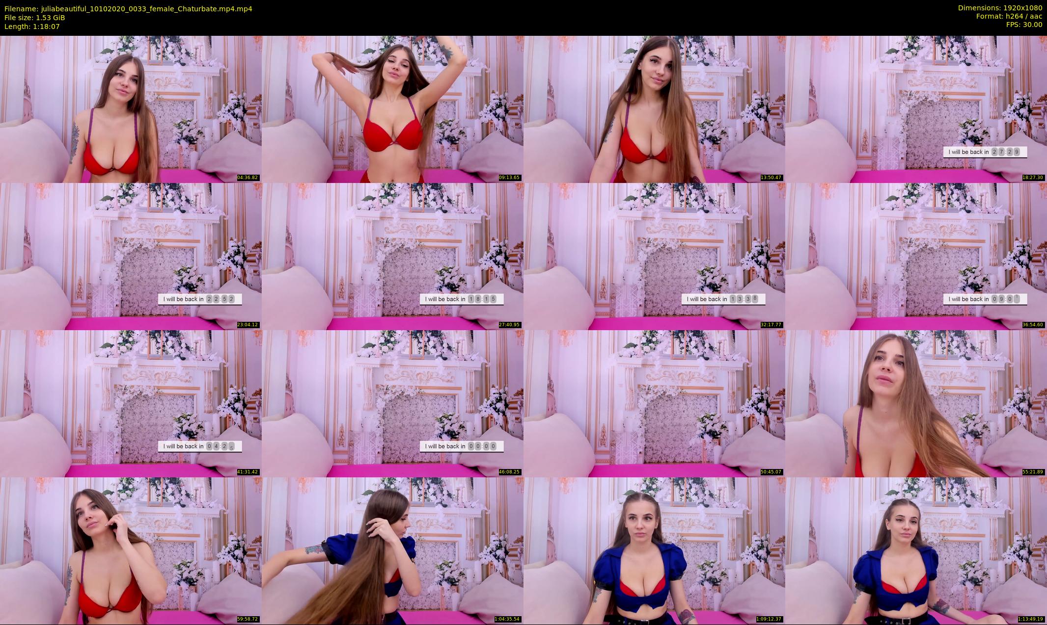 juliabeautiful — 79 minute Chaturbate female cam show recording, 1080p, Oct 10, 2020