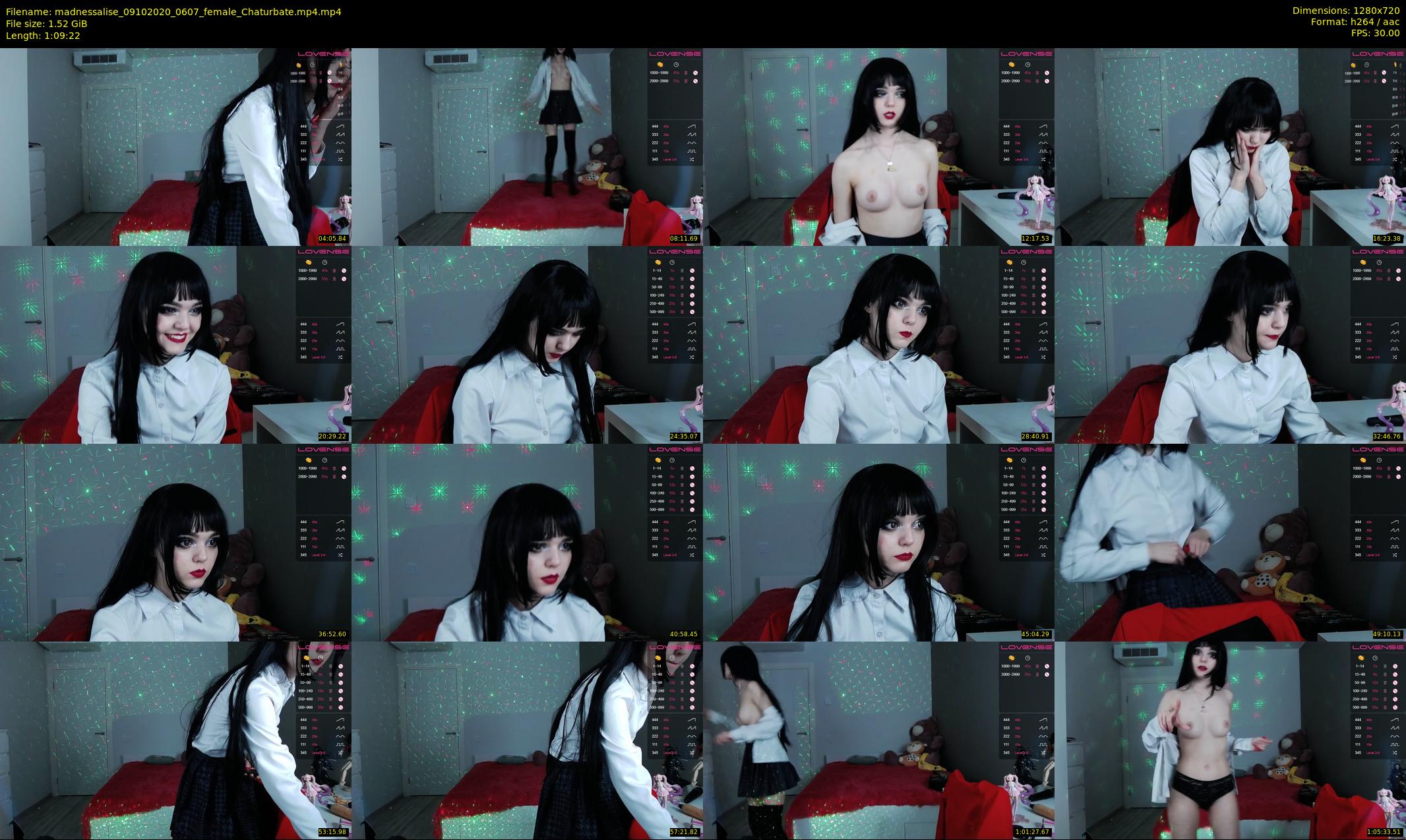 madnessalise — 70 minute Chaturbate female cam show recording, 720p, Oct 9, 2020