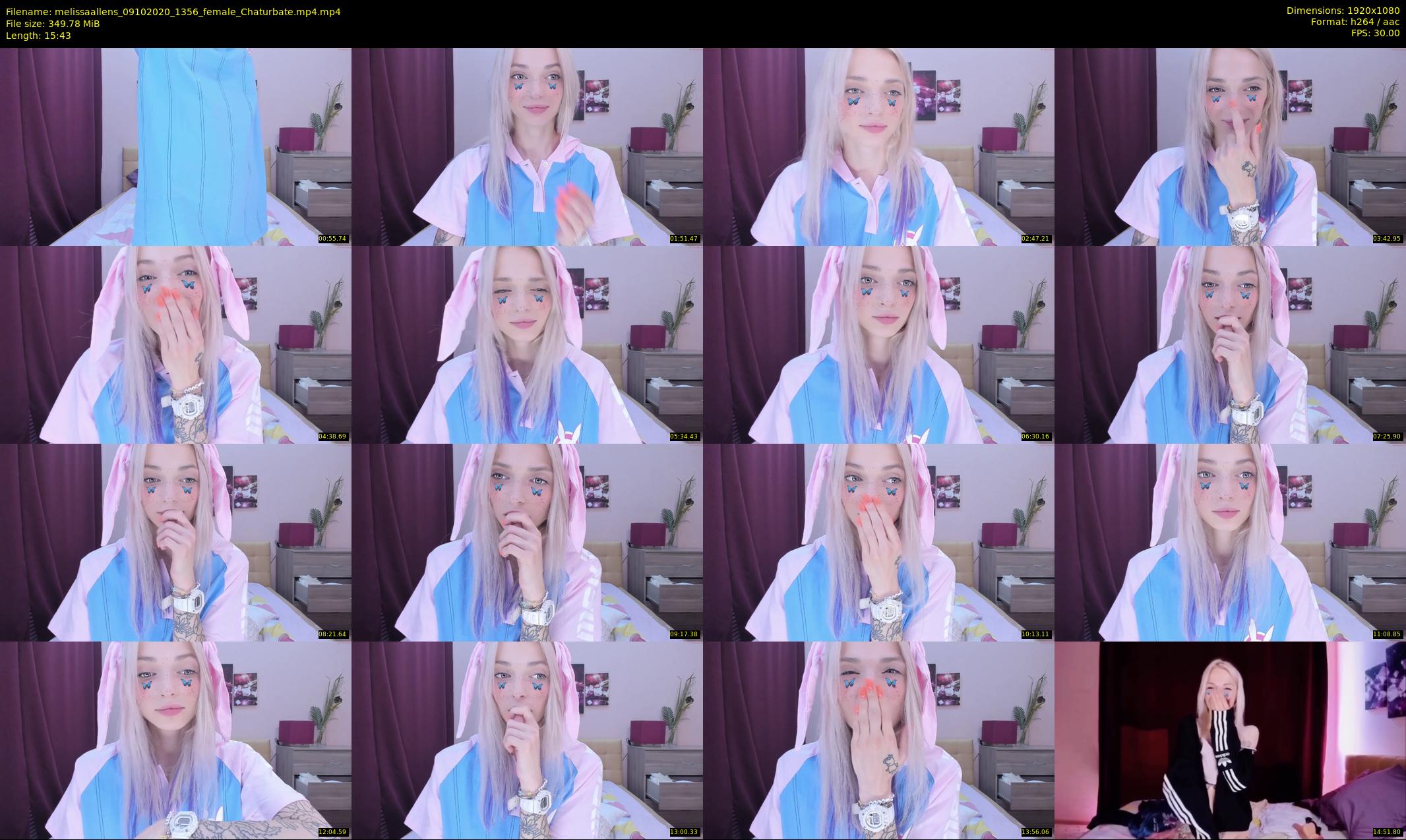 melissaallens — 16 minute Chaturbate female cam show recording, 1080p, Oct 9, 2020