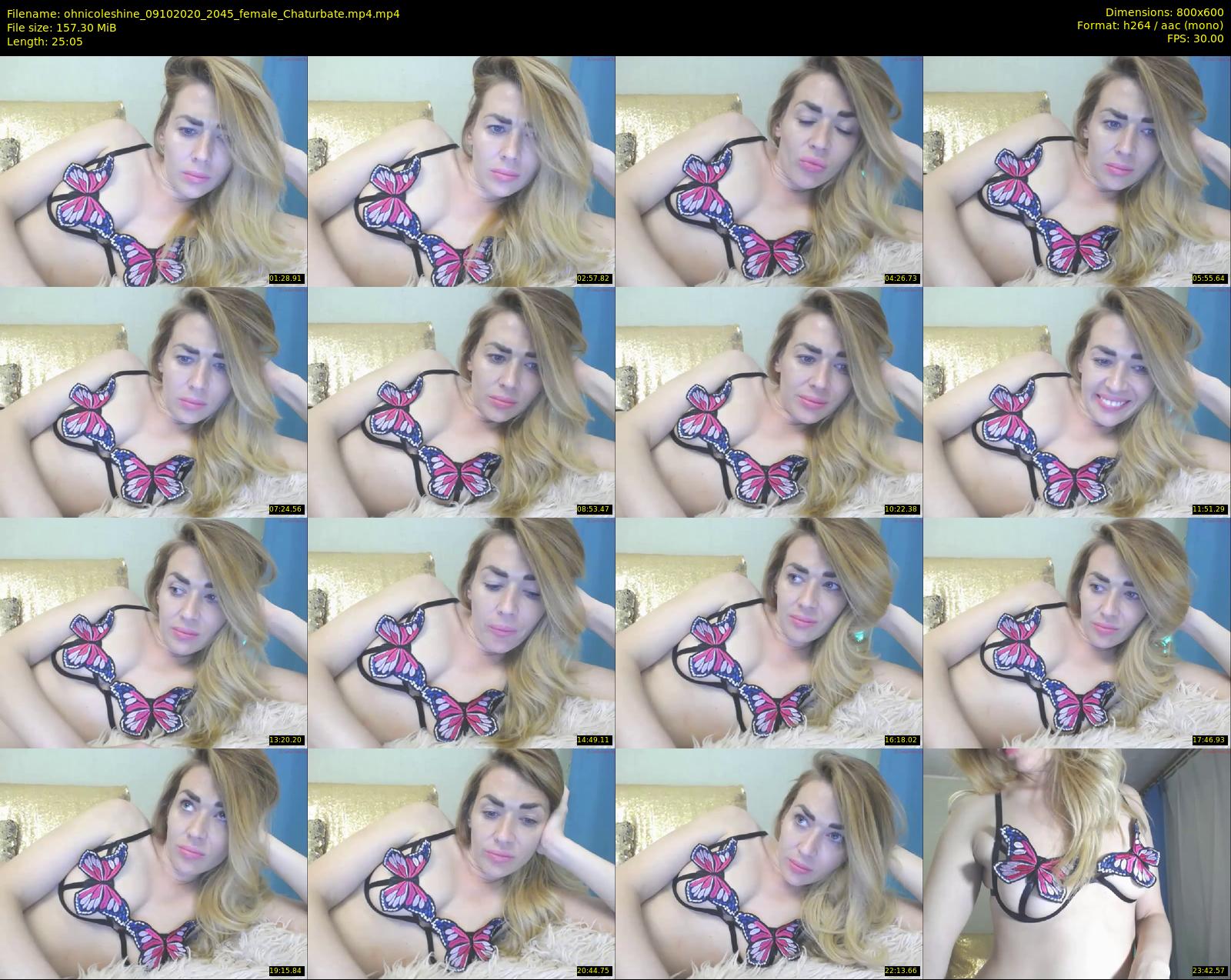 ohnicoleshine — 26 minute Chaturbate female cam show recording, 480p, Oct 9, 2020