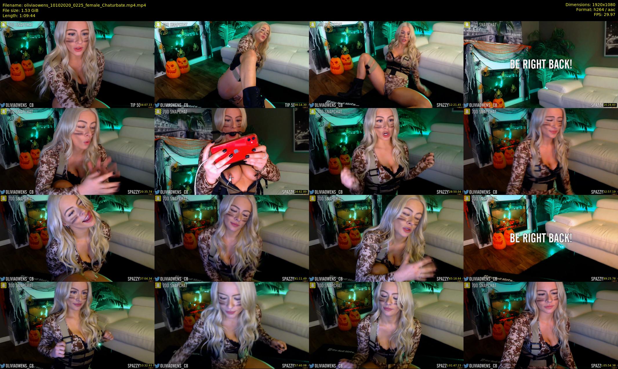 oliviaowens — 70 minute Chaturbate female cam show recording, 1080p, Oct 10, 2020