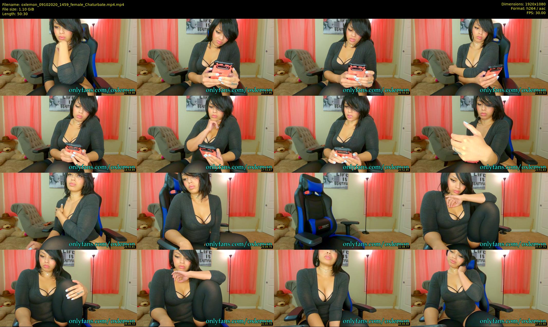 oxlemon — 51 minute Chaturbate female cam show recording, 1080p, Oct 9, 2020