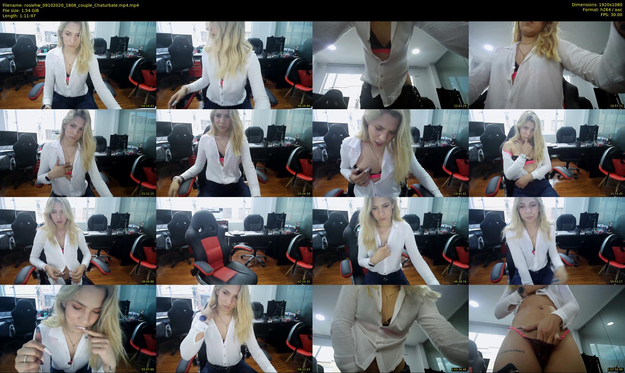 rosiehw — 72 minute Chaturbate couple cam show recording, 1080p, Oct 9, 2020