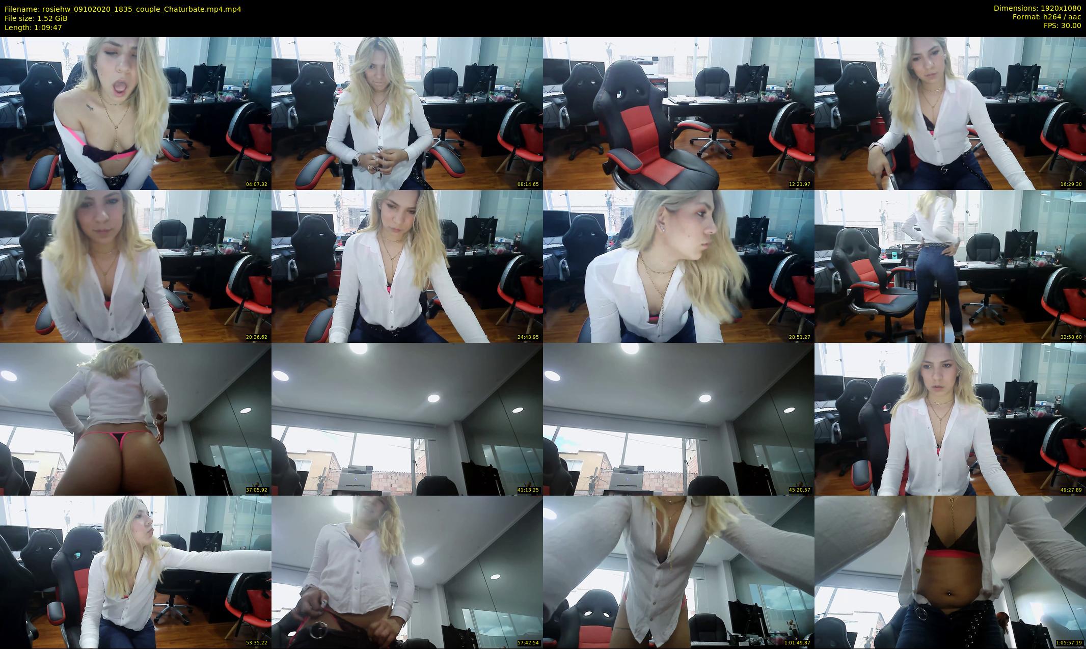 rosiehw — 70 minute Chaturbate couple cam show recording, 1080p, Oct 9, 2020