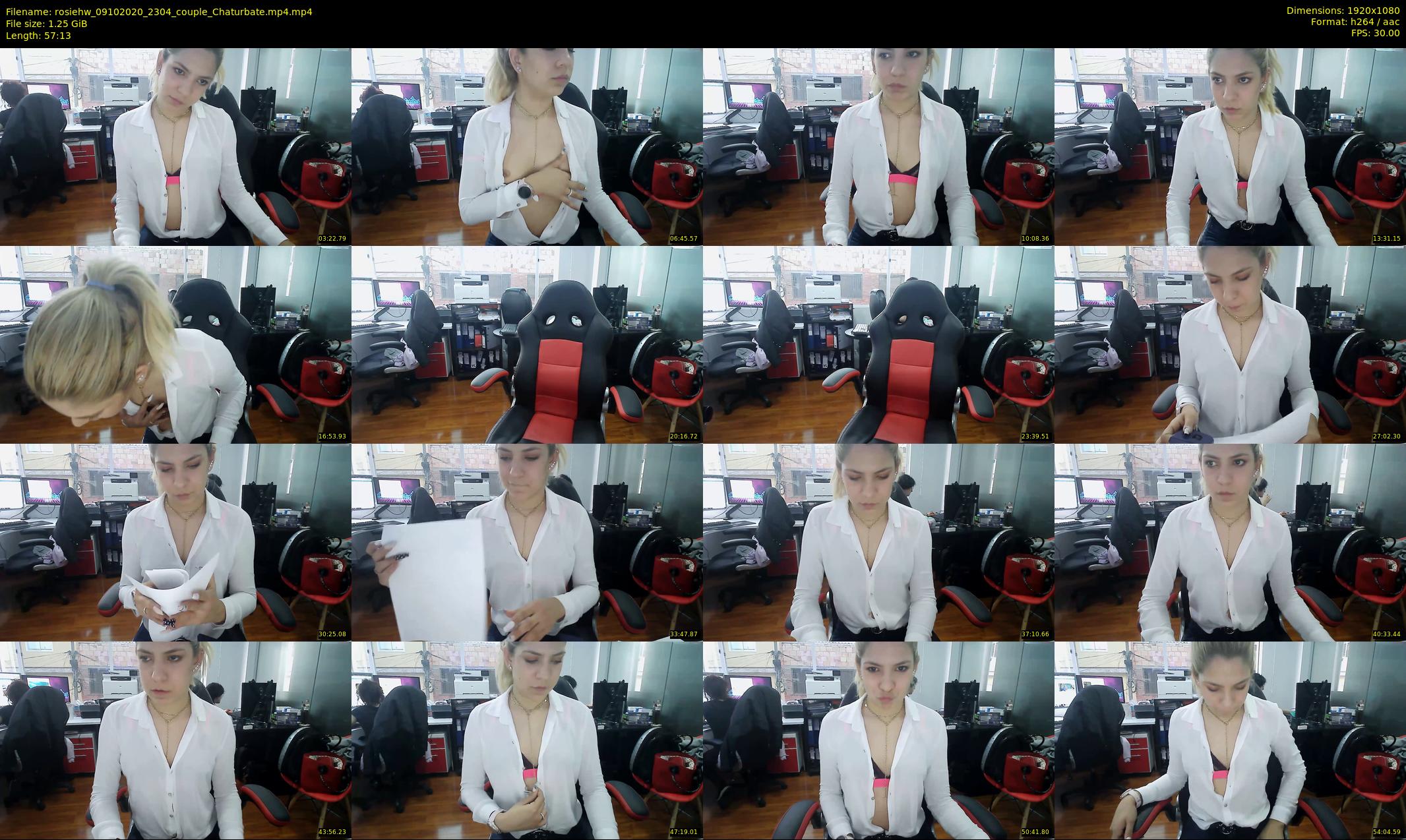 rosiehw — 58 minute Chaturbate couple cam show recording, 1080p, Oct 9, 2020