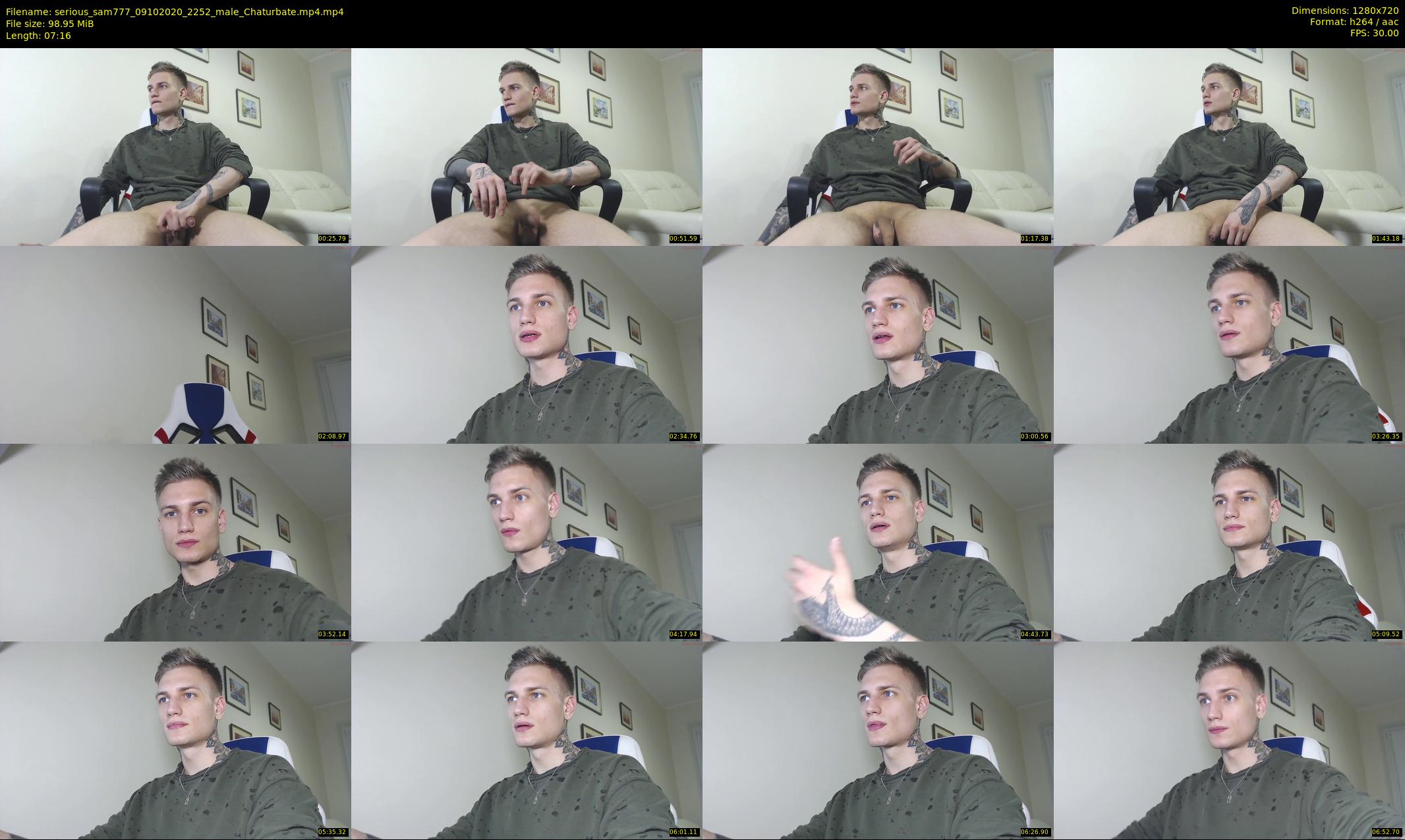 serious_sam777 — 8 minute Chaturbate male cam show recording, 720p, Oct 9, 2020