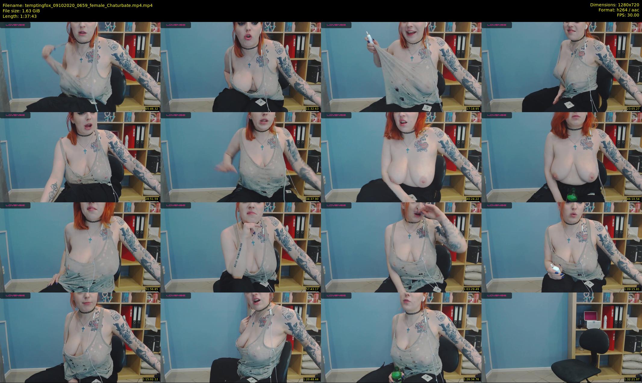 temptingfox — 98 minute Chaturbate female cam show recording, 720p, Oct 9, 2020