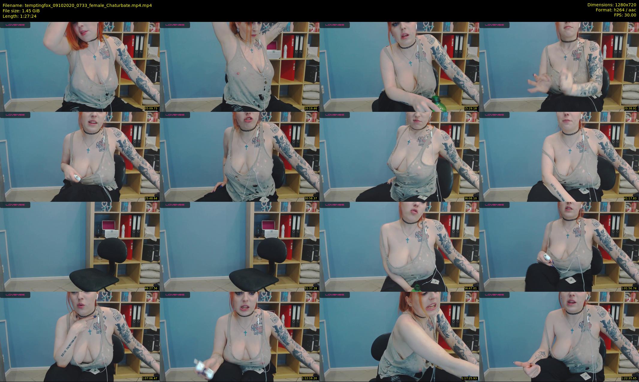 temptingfox — 88 minute Chaturbate female cam show recording, 720p, Oct 9, 2020