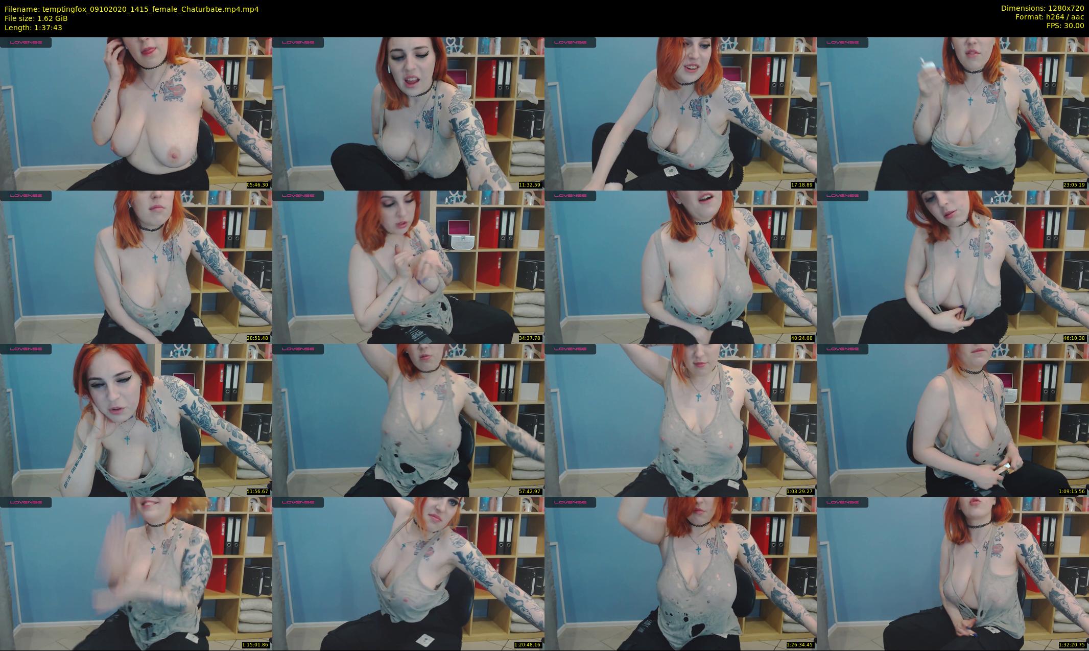 temptingfox — 98 minute Chaturbate female cam show recording, 720p, Oct 9, 2020