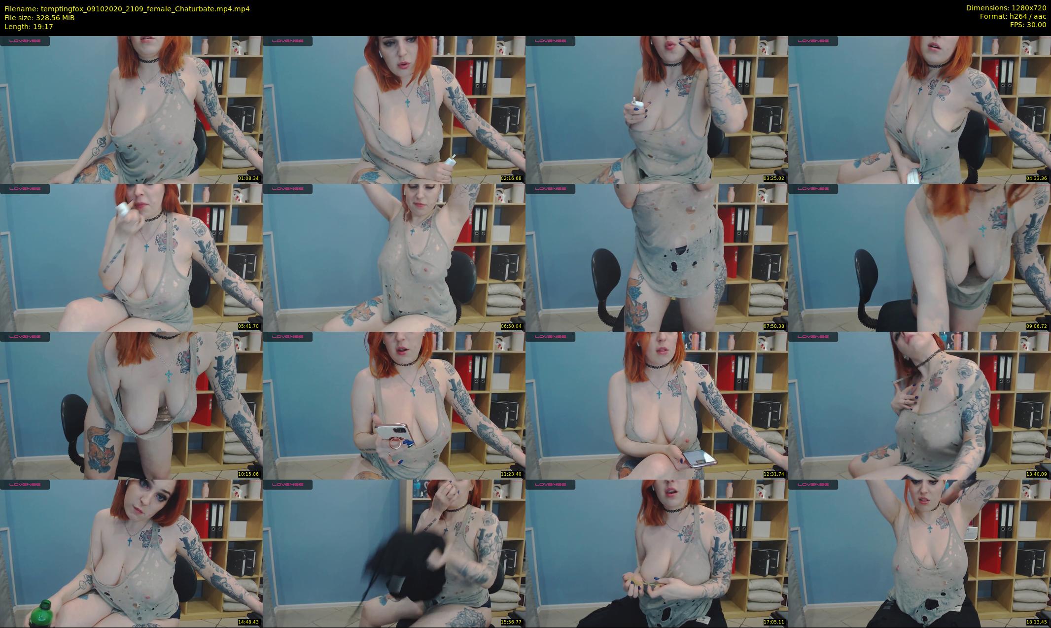 temptingfox — 20 minute Chaturbate female cam show recording, 720p, Oct 9, 2020