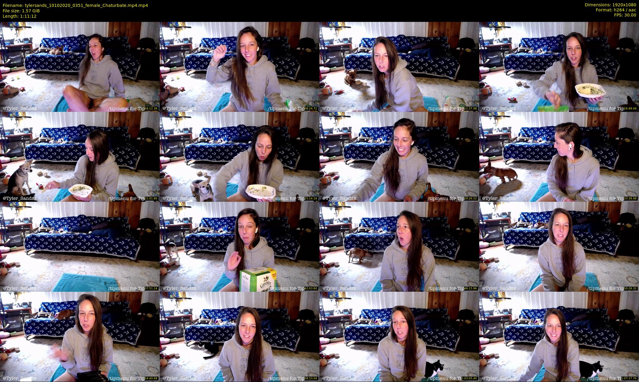 tylersands — 72 minute Chaturbate female cam show recording, 1080p, Oct 10, 2020