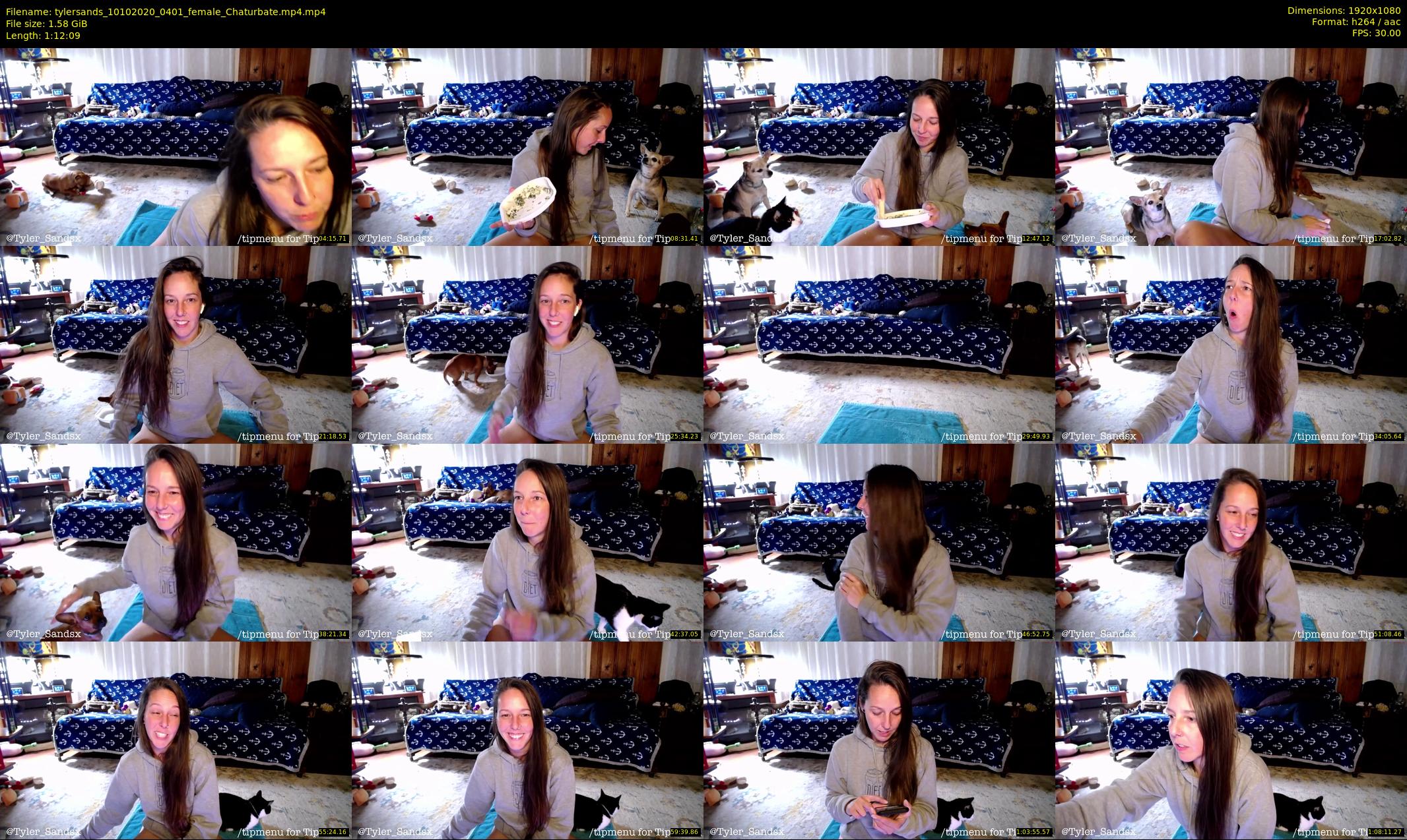 tylersands — 73 minute Chaturbate female cam show recording, 1080p, Oct 10, 2020