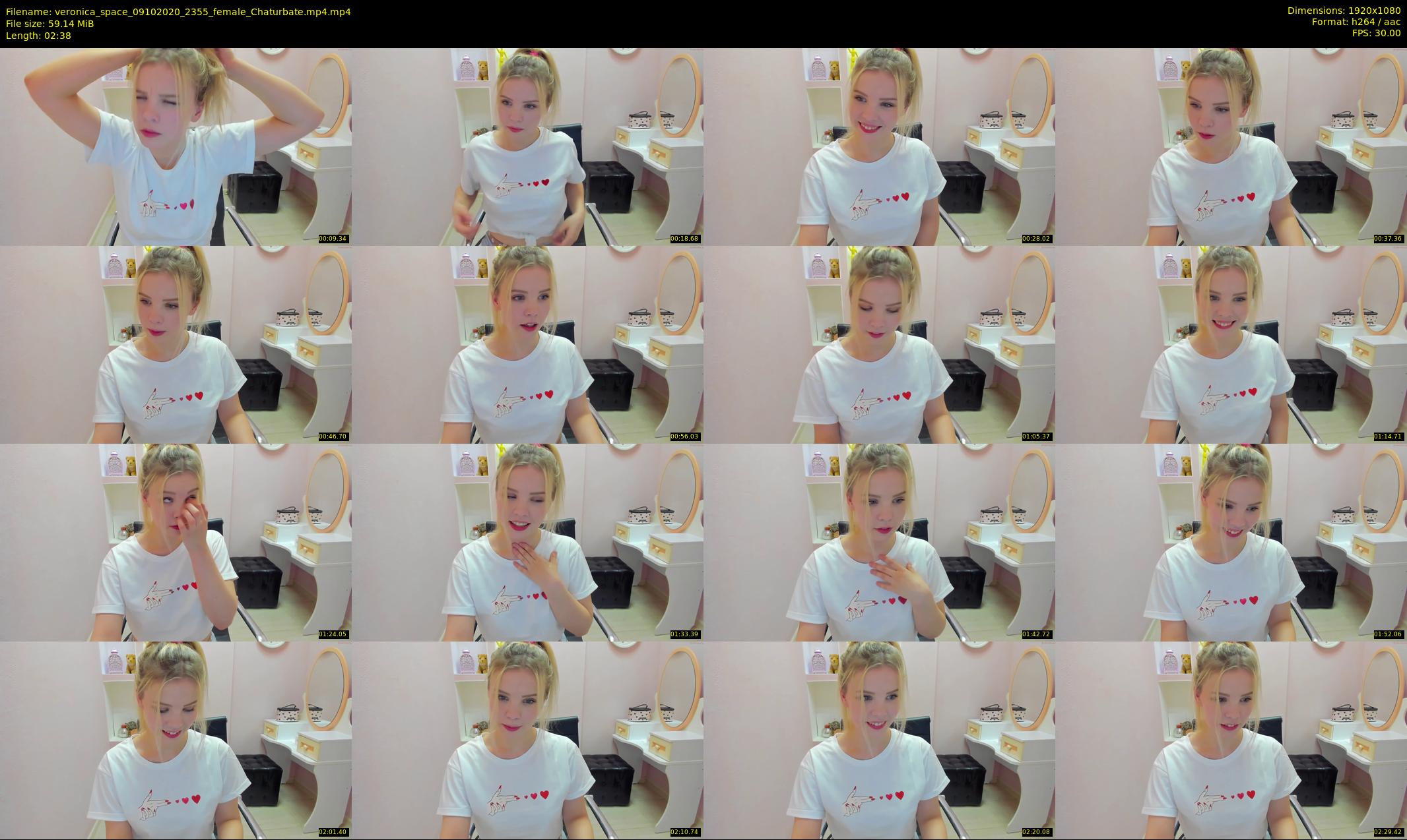veronica_space — 3 minute Chaturbate female cam show recording, 1080p, Oct 9, 2020