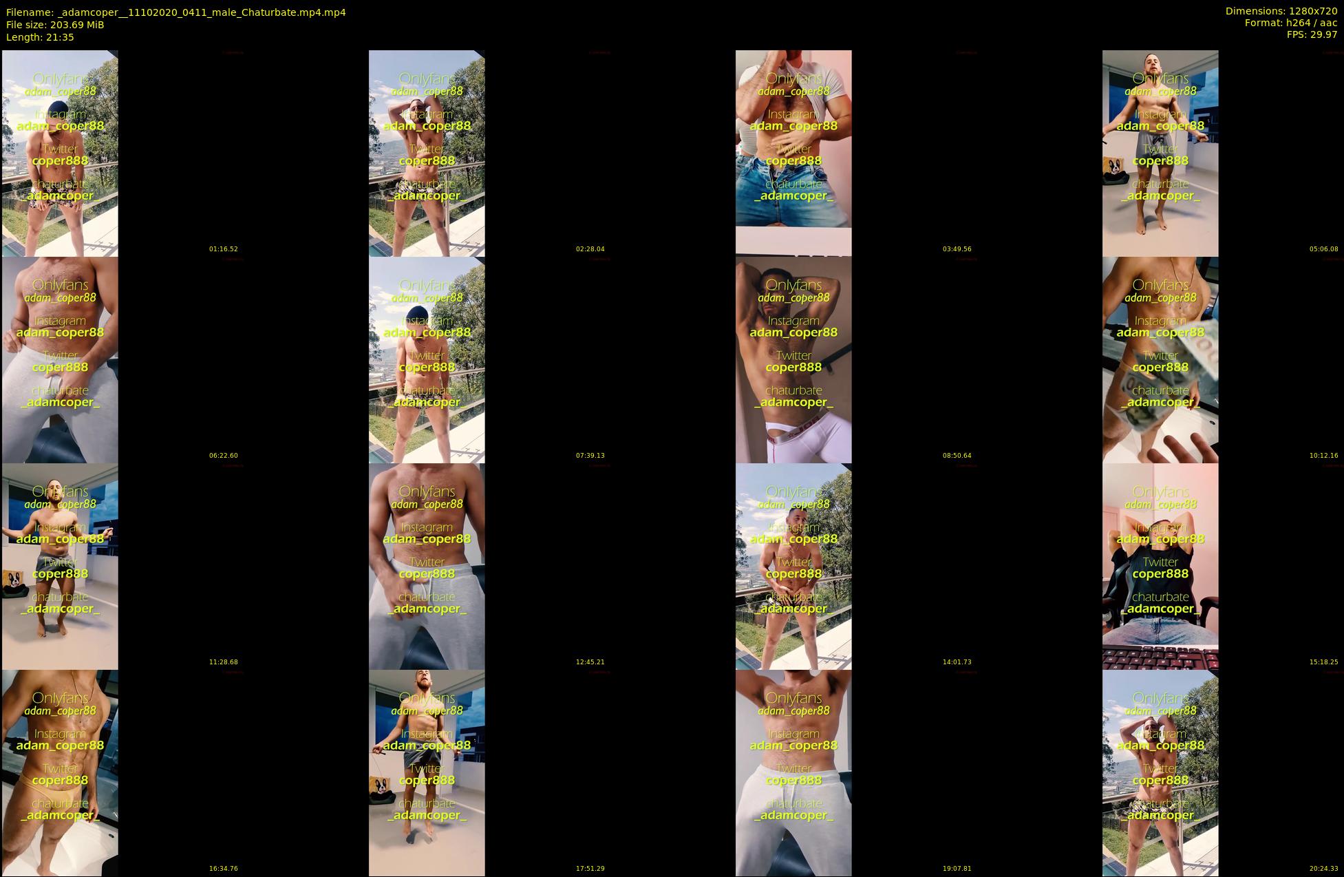 _adamcoper_ — 22 minute Chaturbate male cam show recording, 720p, Oct 11, 2020