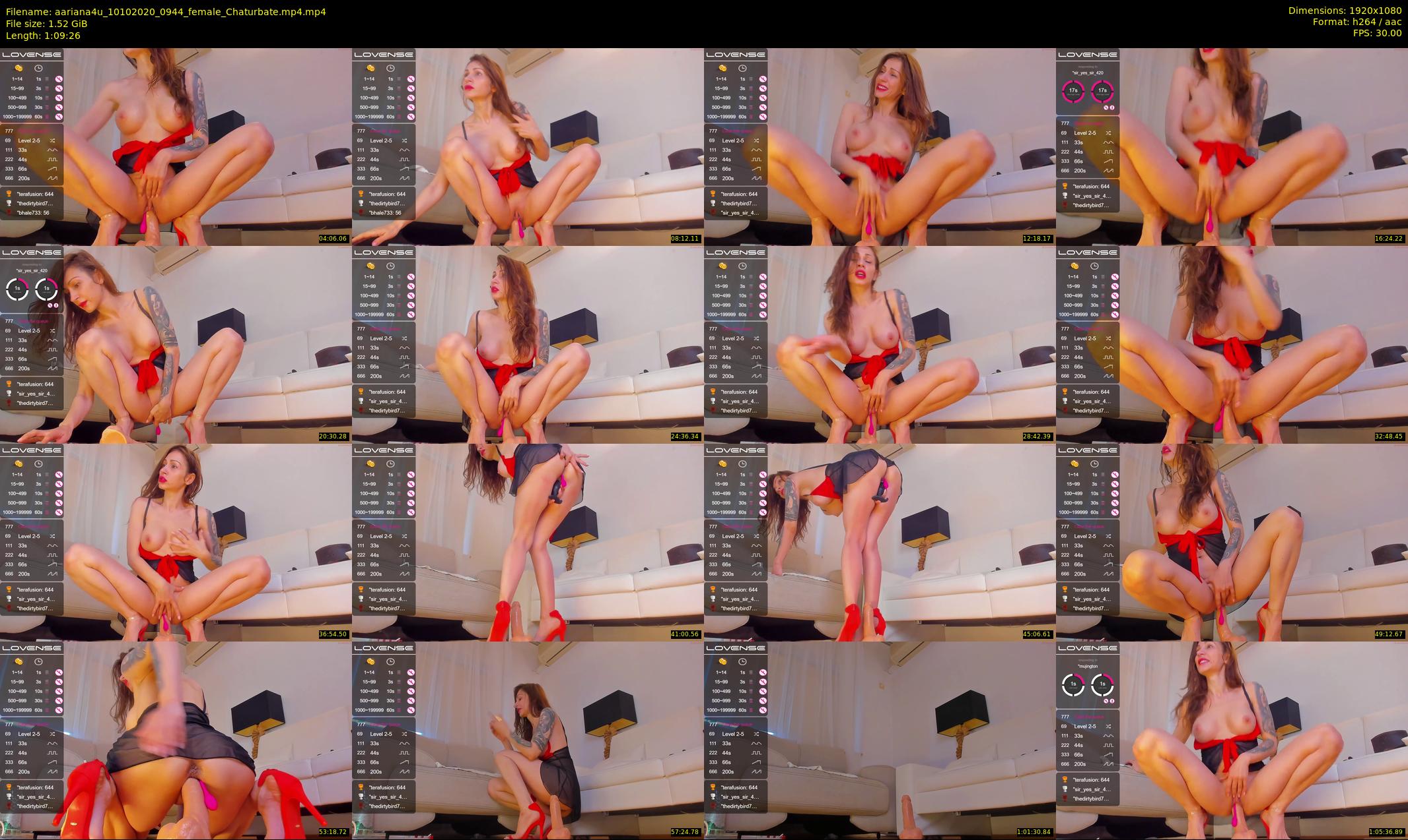 aariana4u — 70 minute Chaturbate female cam show recording, 1080p, Oct 10, 2020