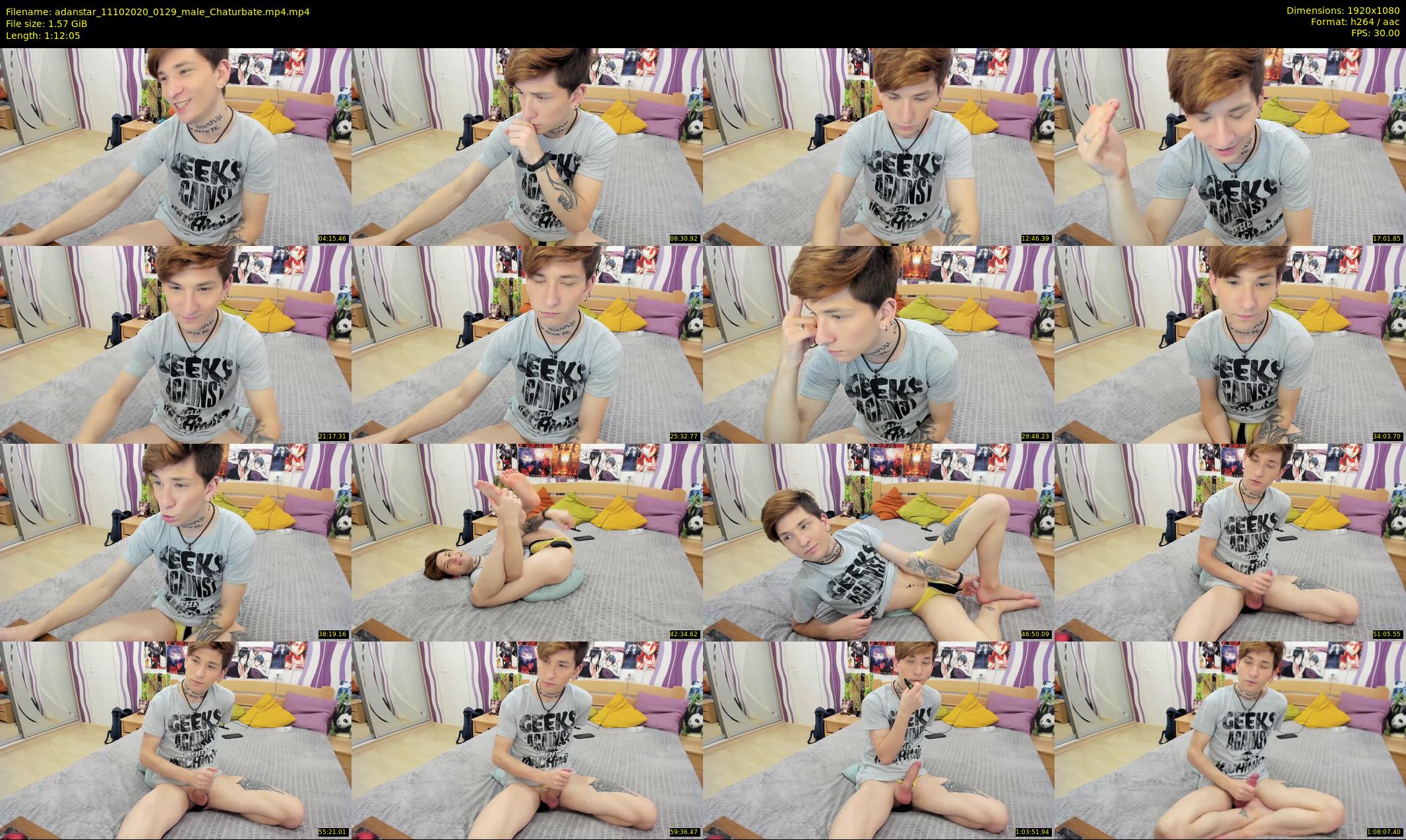 adanstar — 73 minute Chaturbate male cam show recording, 1080p, Oct 11, 2020