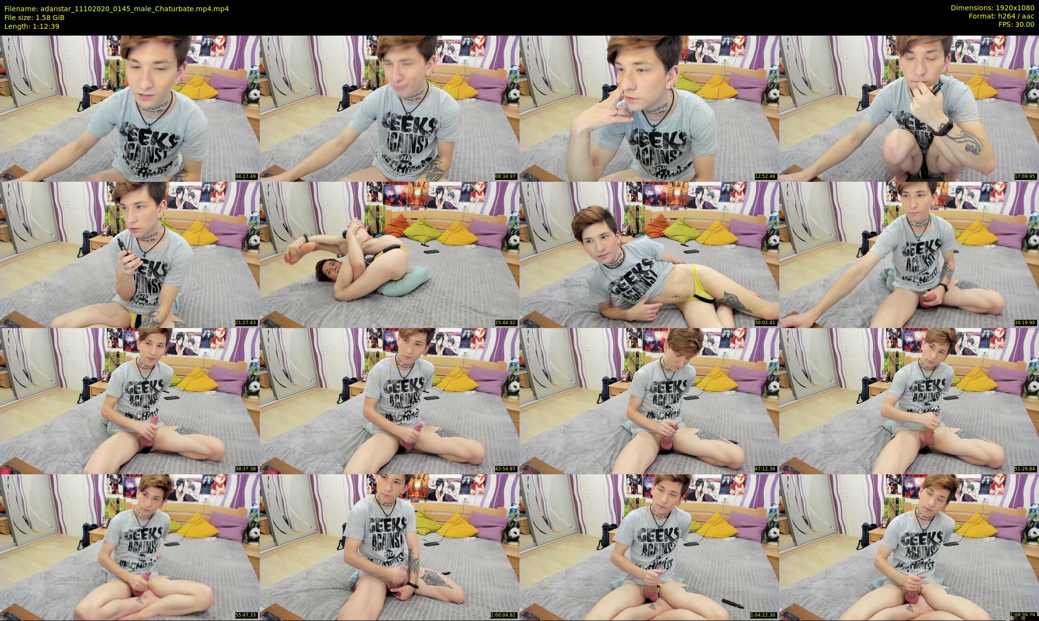 adanstar — 73 minute Chaturbate male cam show recording, 1080p, Oct 11, 2020