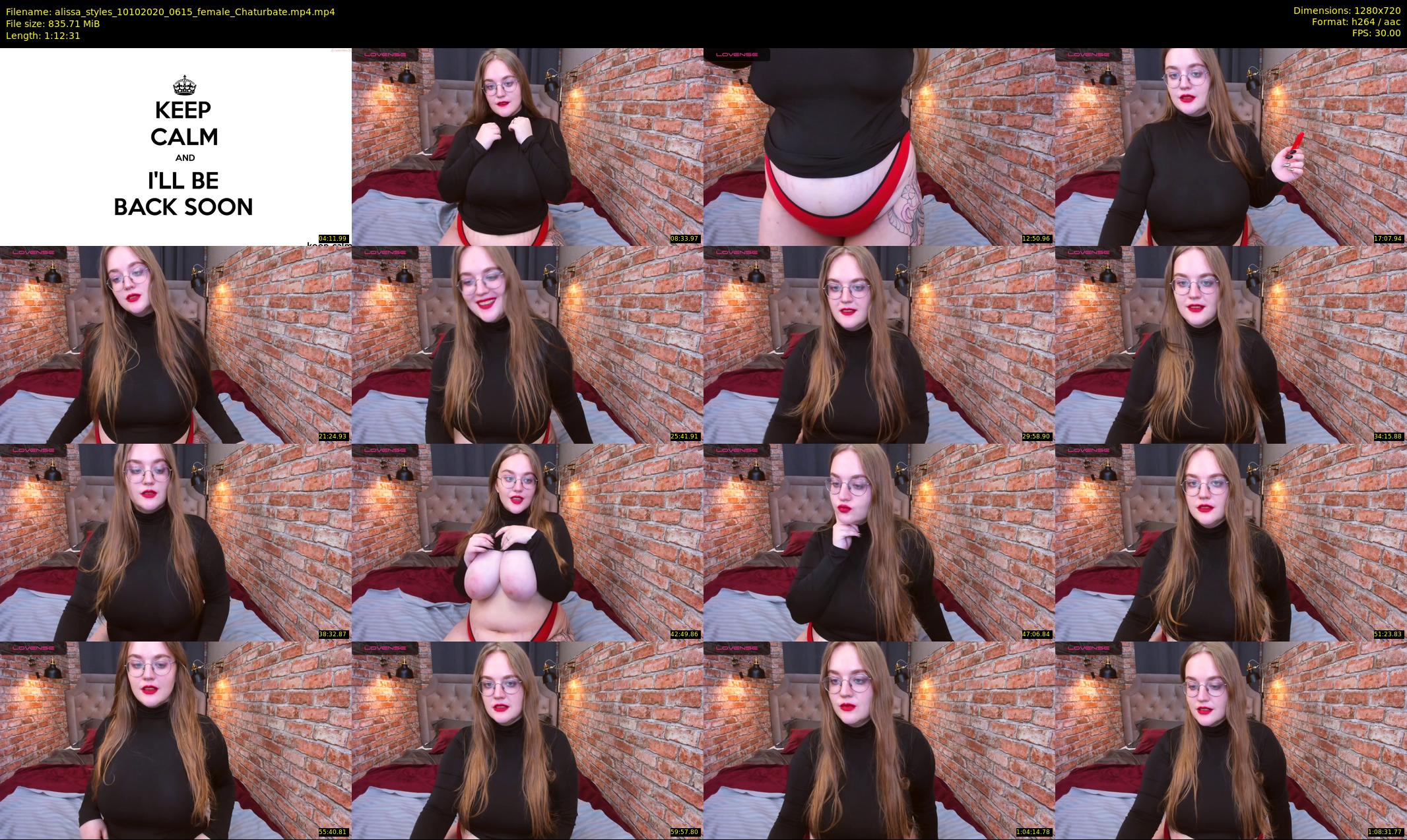 alissa_styles — 73 minute Chaturbate female cam show recording, 720p, Oct 10, 2020