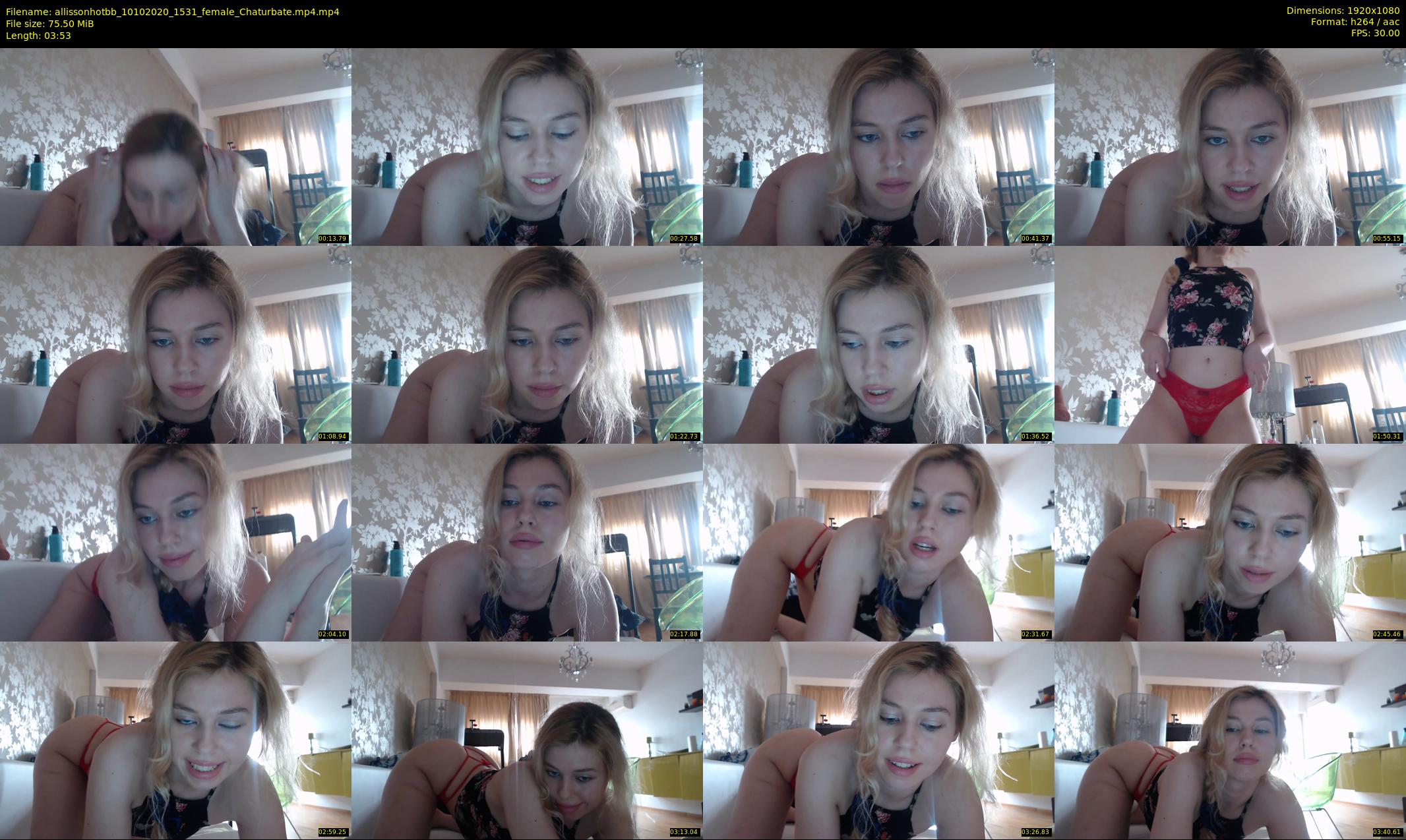 allissonhotbb — 4 minute Chaturbate female cam show recording, 1080p, Oct 10, 2020