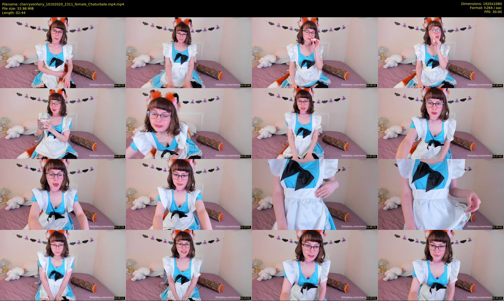 cherryvonfairy — 3 minute Chaturbate female cam show recording, 1080p, Oct 10, 2020