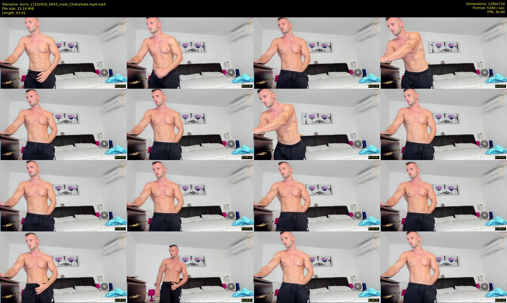 durio — 4 minute Chaturbate male cam show recording, 720p, Oct 11, 2020
