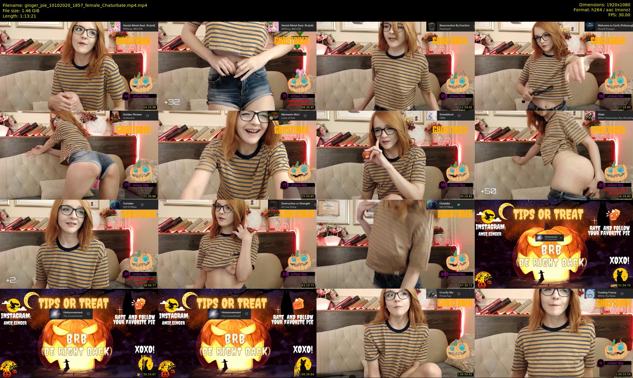 ginger_pie — 74 minute Chaturbate female cam show recording, 1080p, Oct 10, 2020