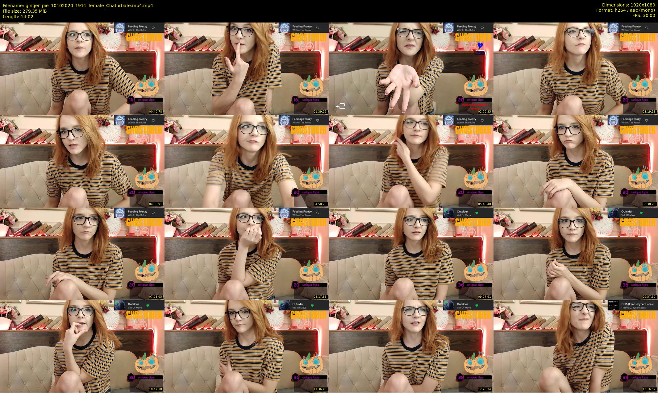 ginger_pie — 15 minute Chaturbate female cam show recording, 1080p, Oct 10, 2020