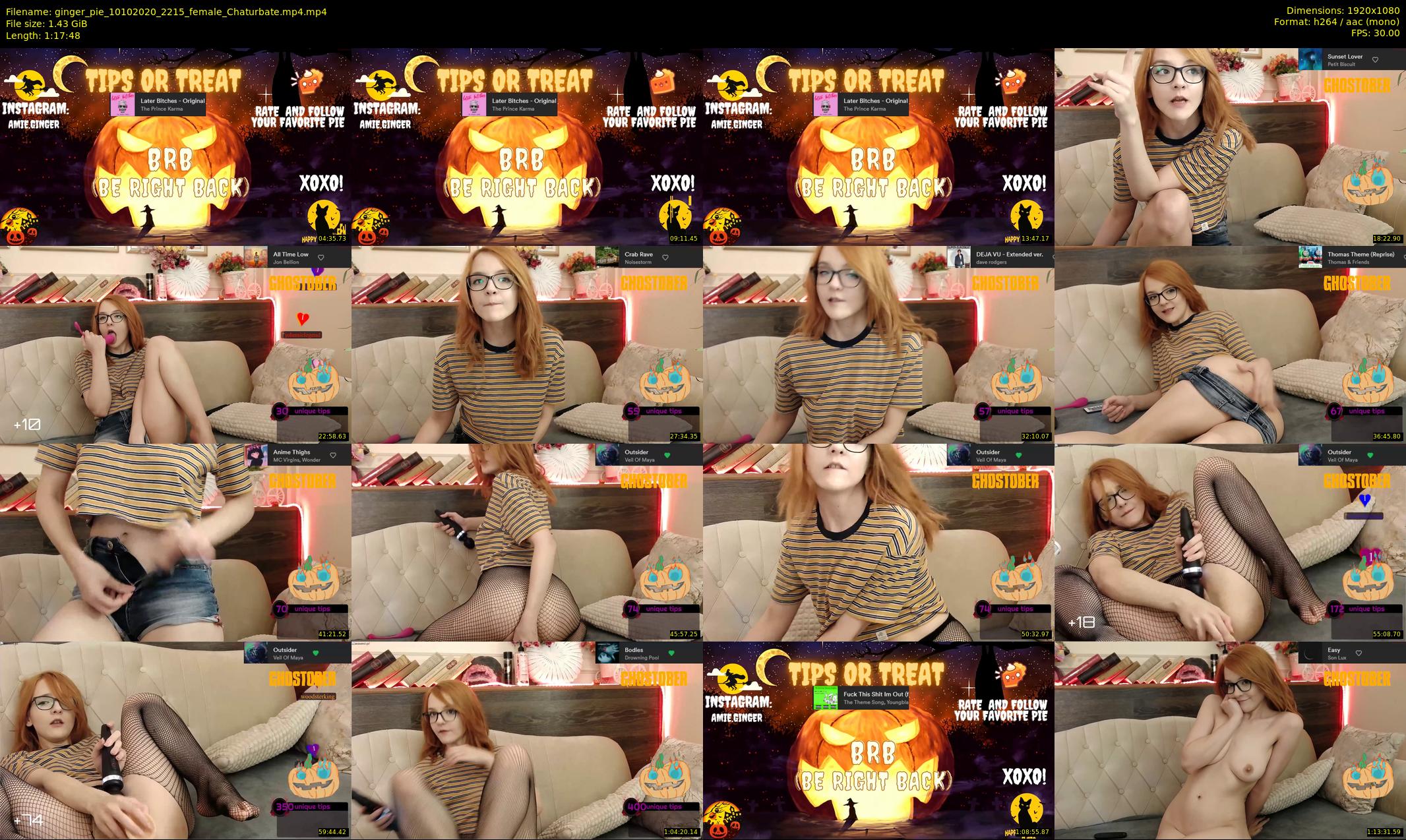 ginger_pie — 78 minute Chaturbate female cam show recording, 1080p, Oct 10, 2020