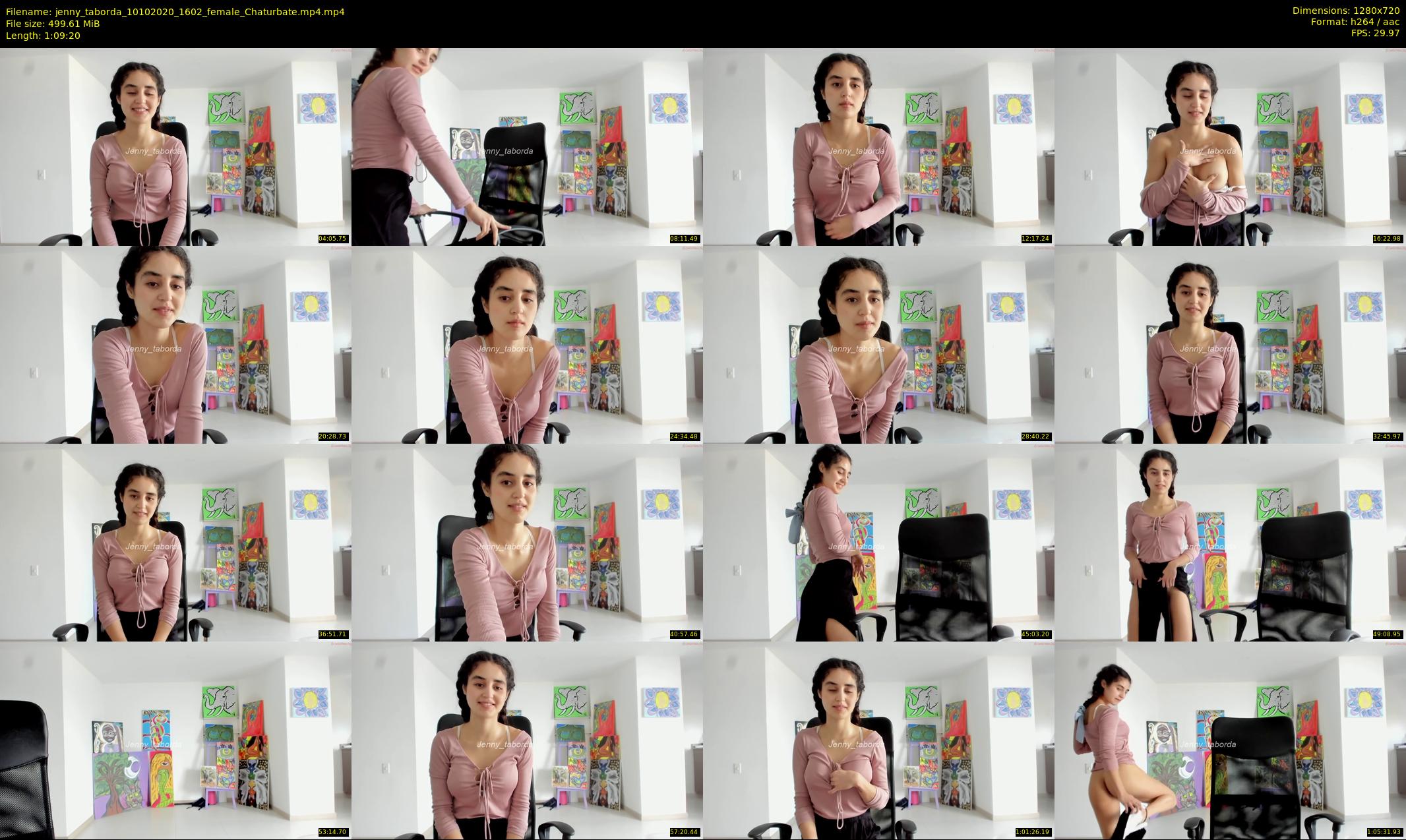 jenny_taborda — 70 minute Chaturbate female cam show recording, 720p, Oct 10, 2020