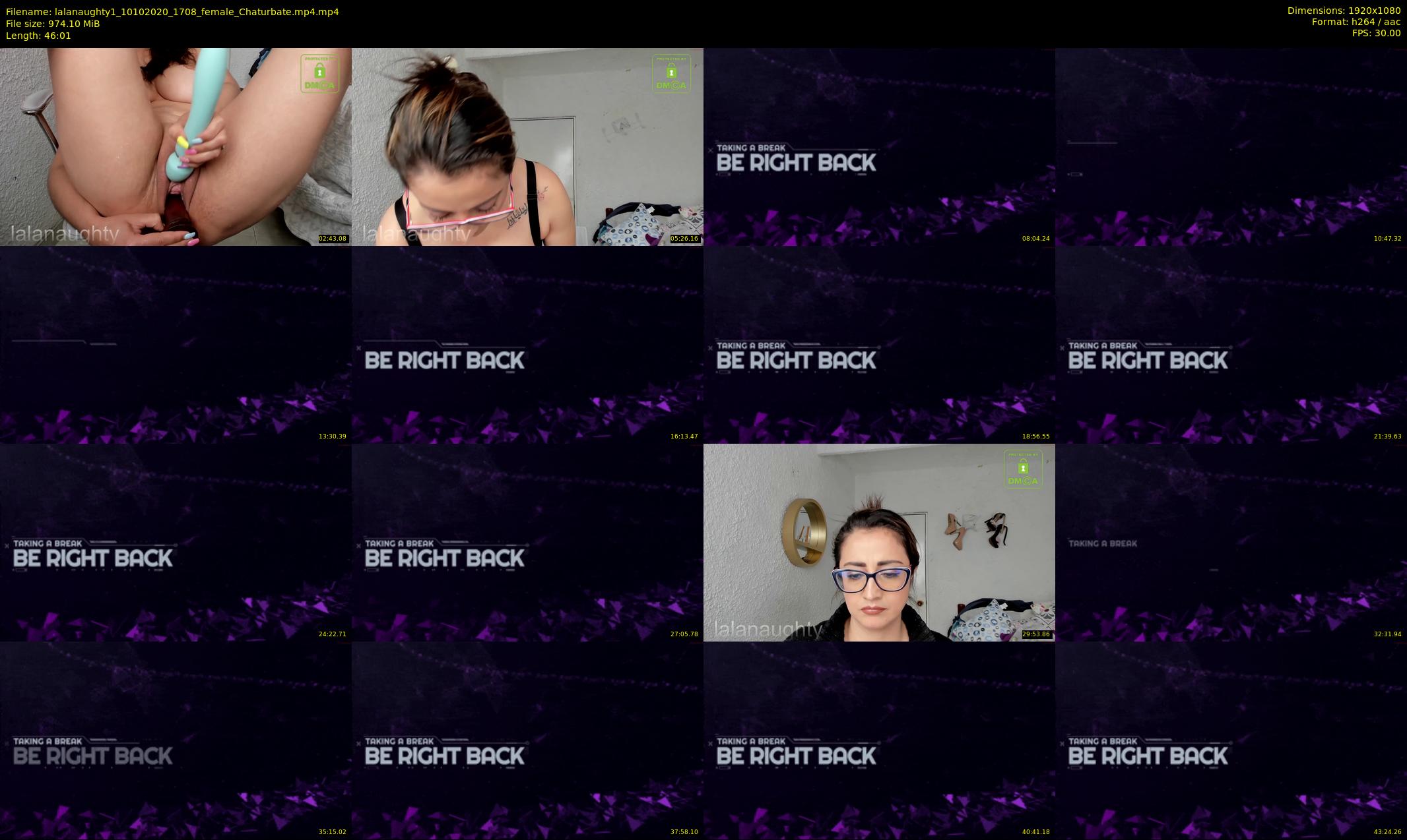 lalanaughty1 — 47 minute Chaturbate female cam show recording, 1080p, Oct 10, 2020