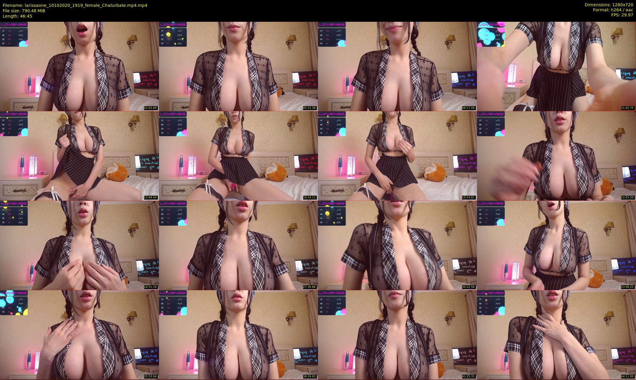 larissaone — 47 minute Chaturbate female cam show recording, 720p, Oct 10, 2020
