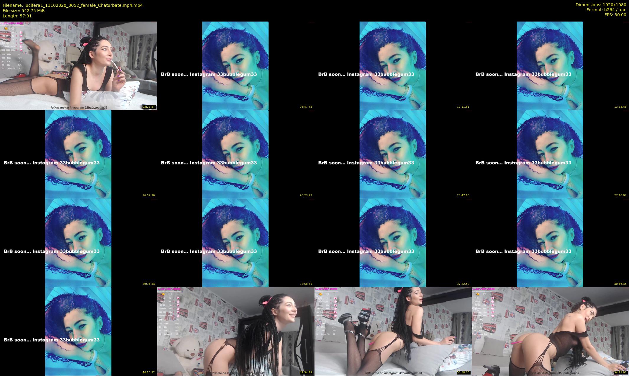 lucifera1 — 58 minute Chaturbate female cam show recording, 1080p, Oct 11, 2020