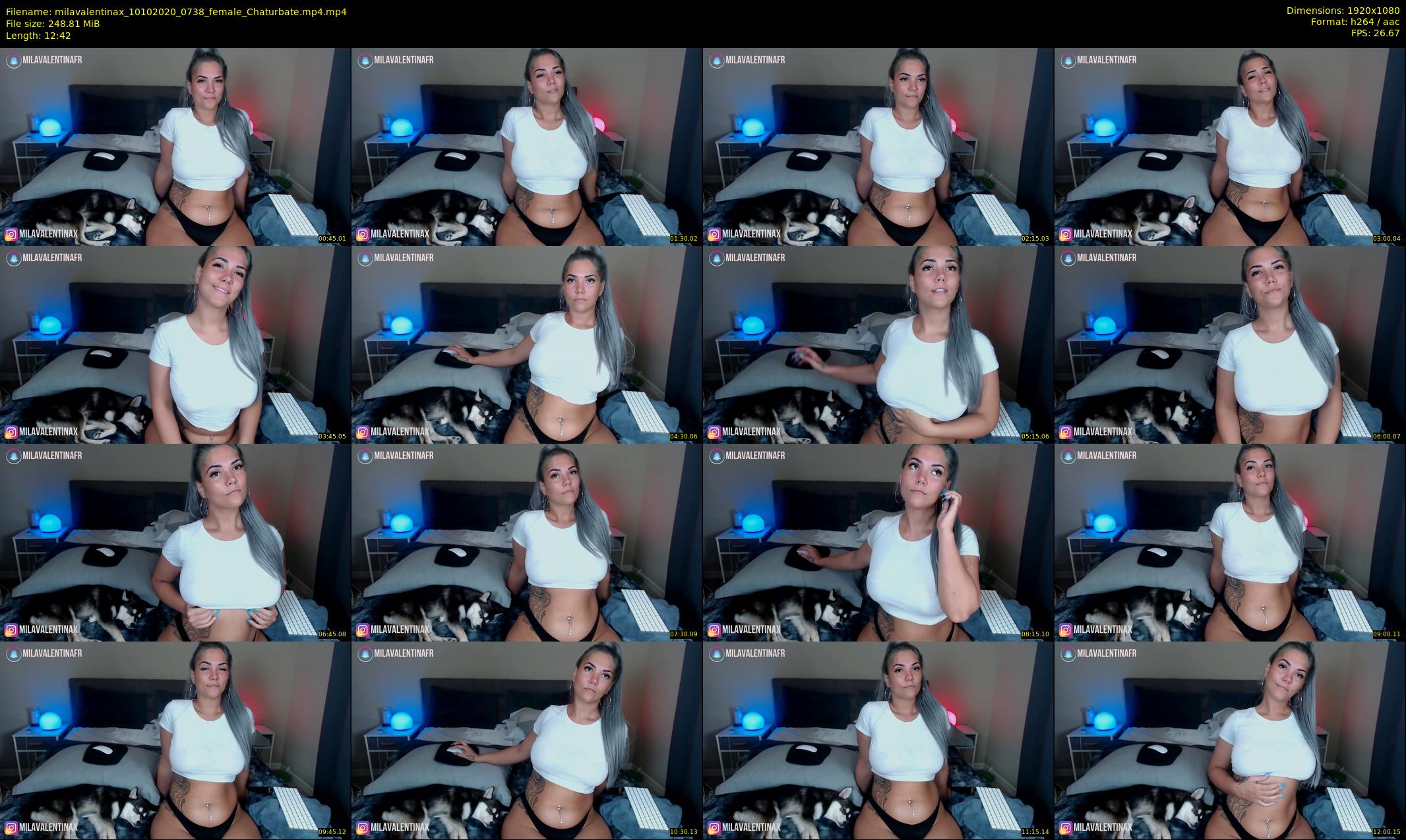 milavalentinax — 13 minute Chaturbate female cam show recording, 1080p, Oct 10, 2020