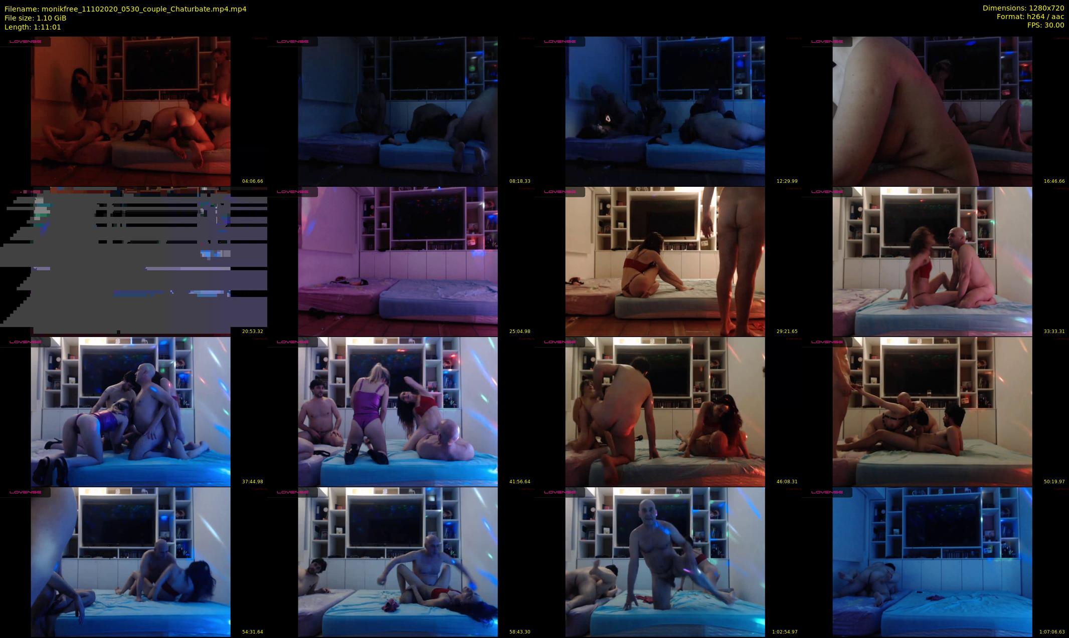 monikfree — 72 minute Chaturbate couple cam show recording, 720p, Oct 11, 2020